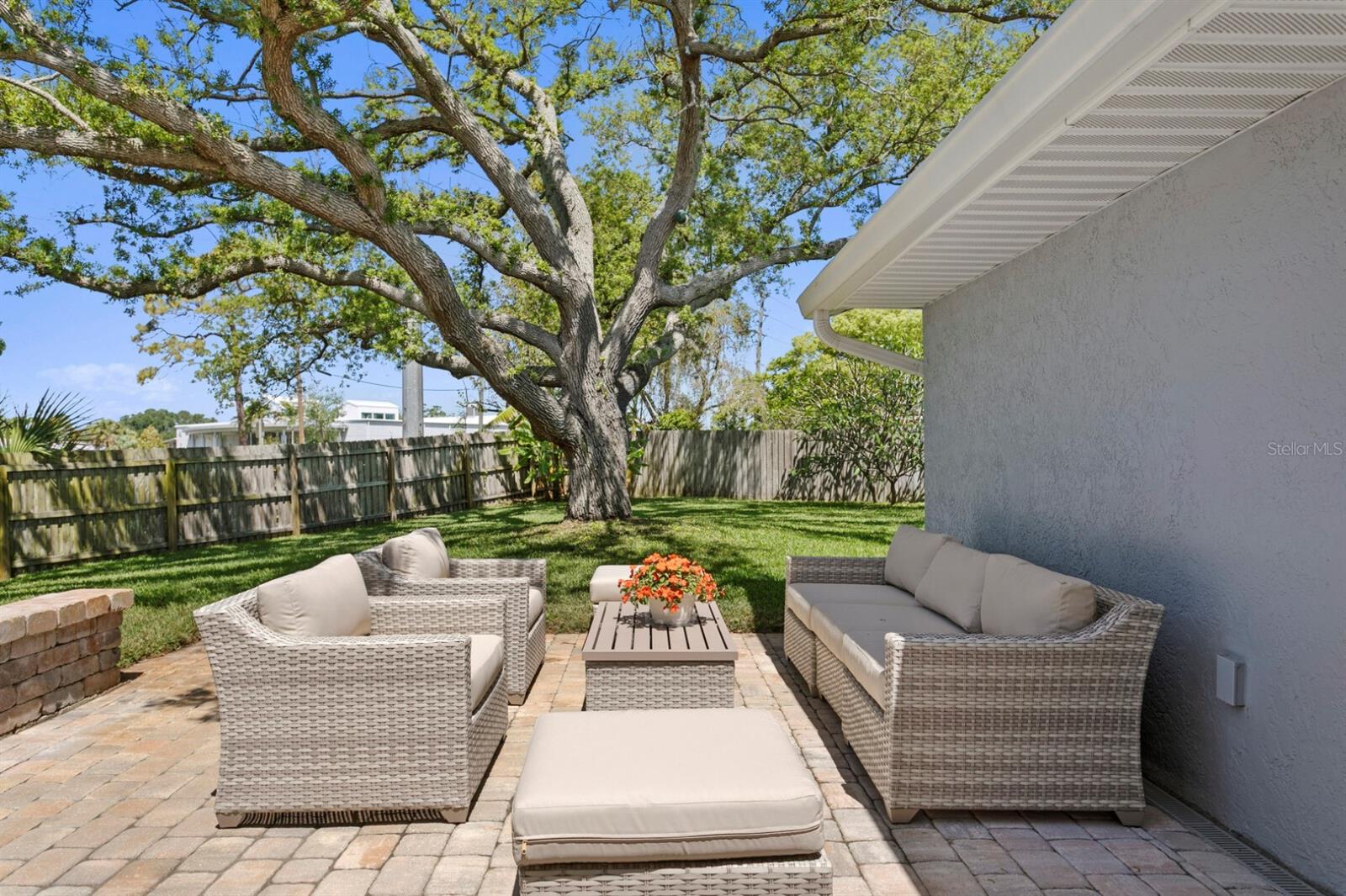 Brick Paved Rear Patio