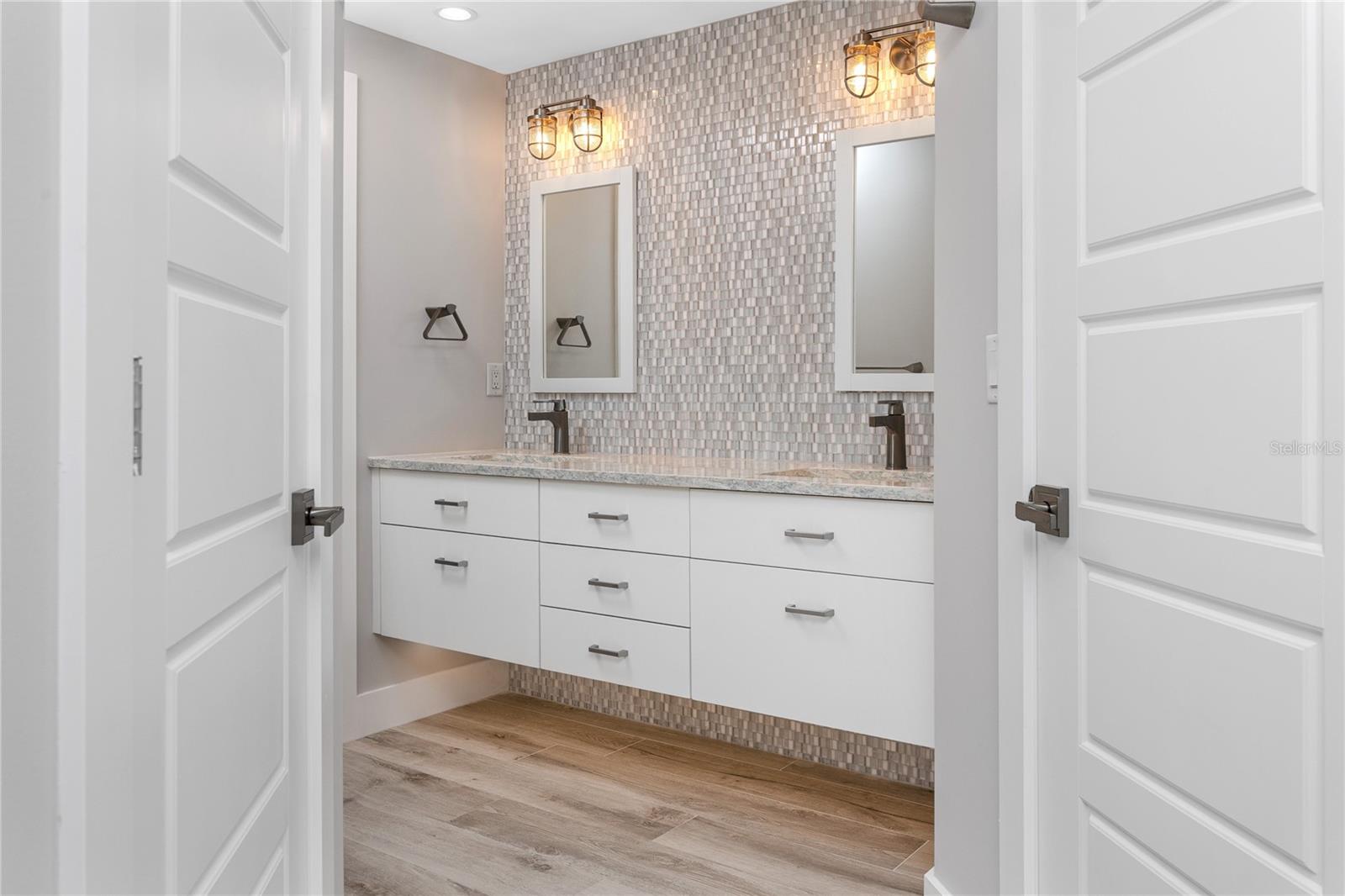 Primary bath with double sinks