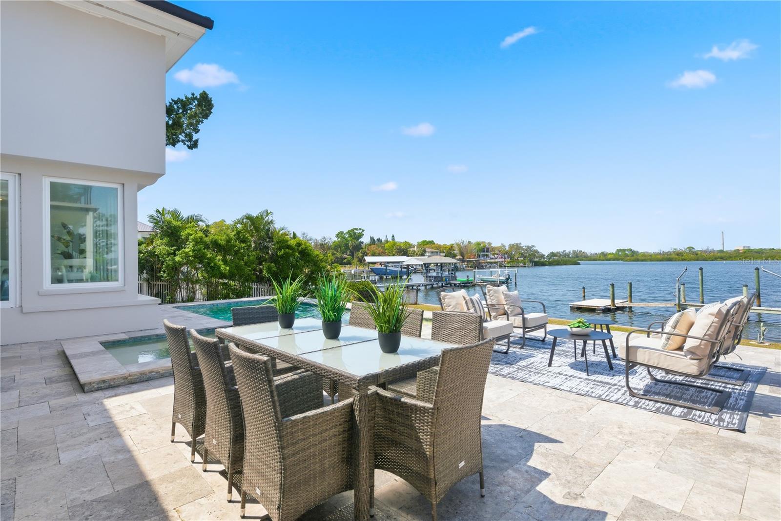 Patio Dining Overlooking the Pool
