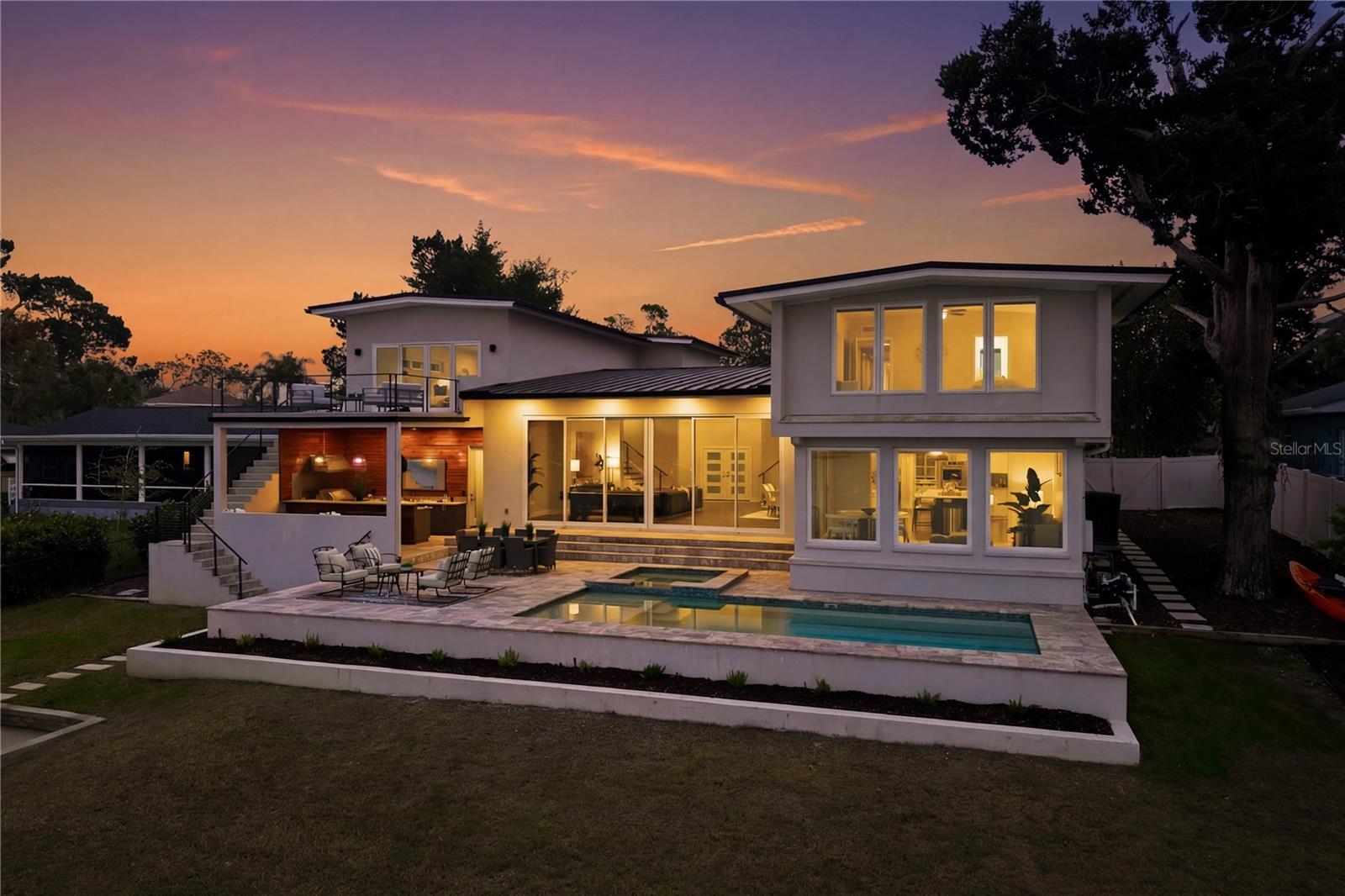 Back Exterior Evening