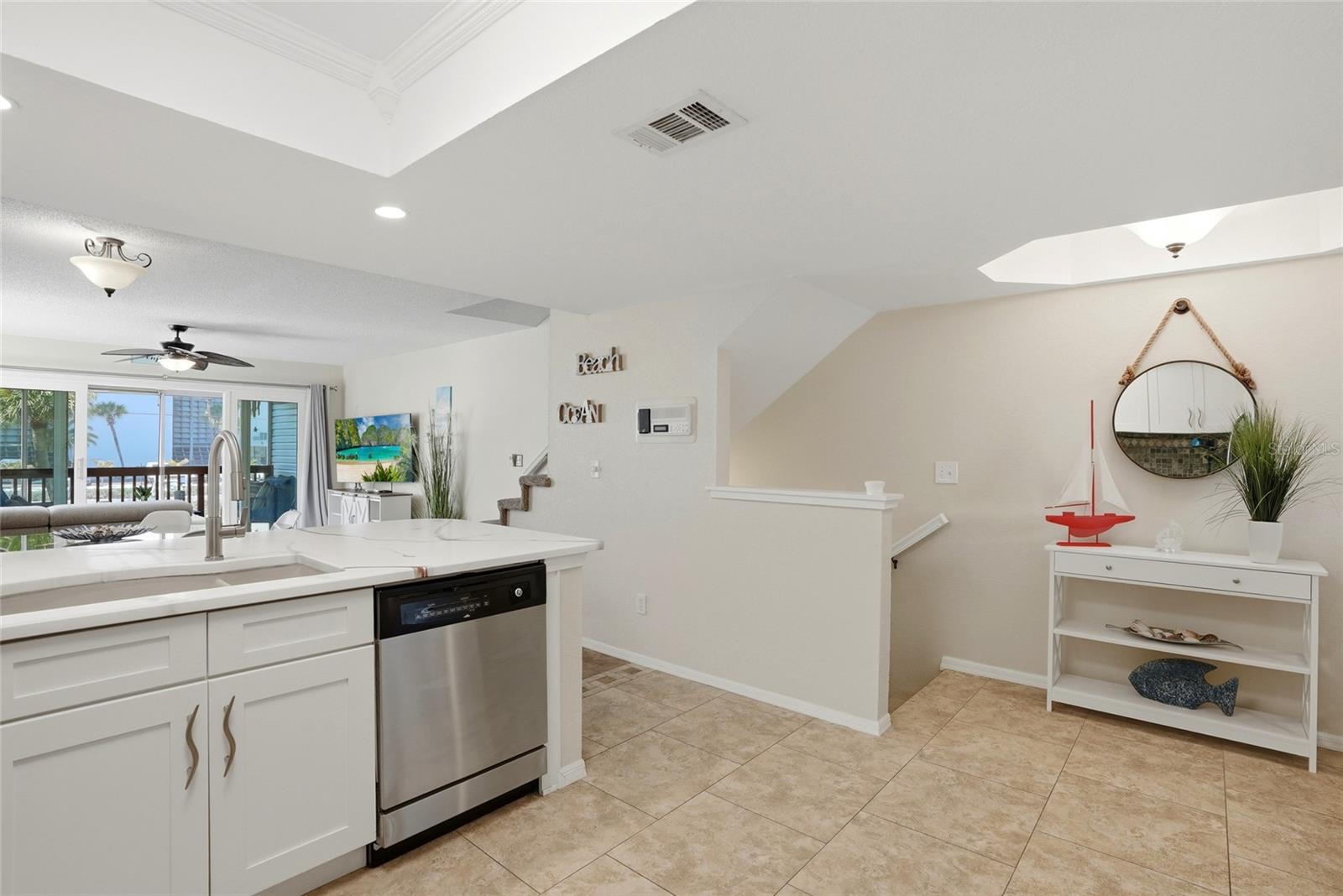 Ocean views from the kitchen!