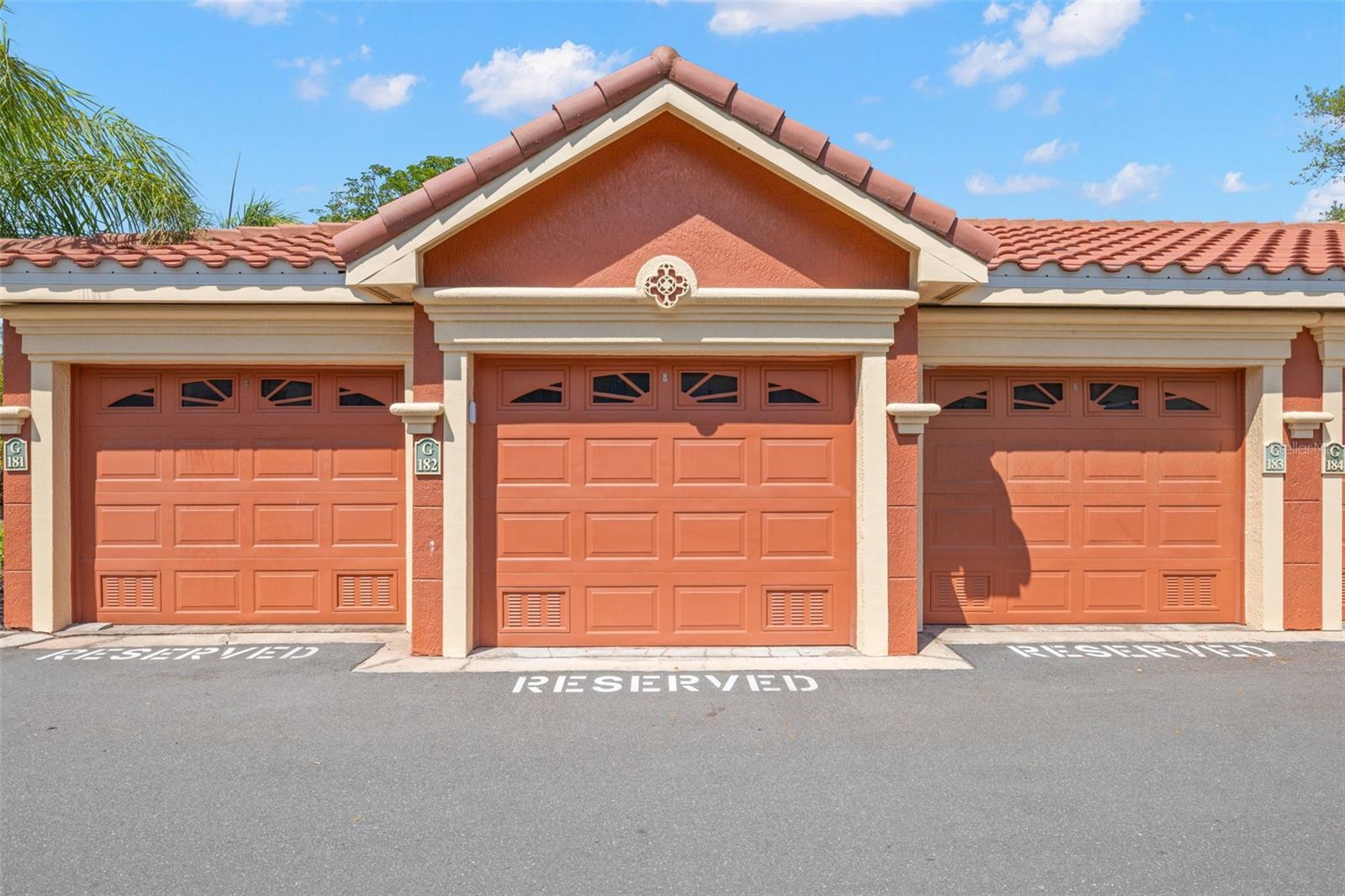 Unit 1232A includes garage #G-182 (has a Garage Door Opener).