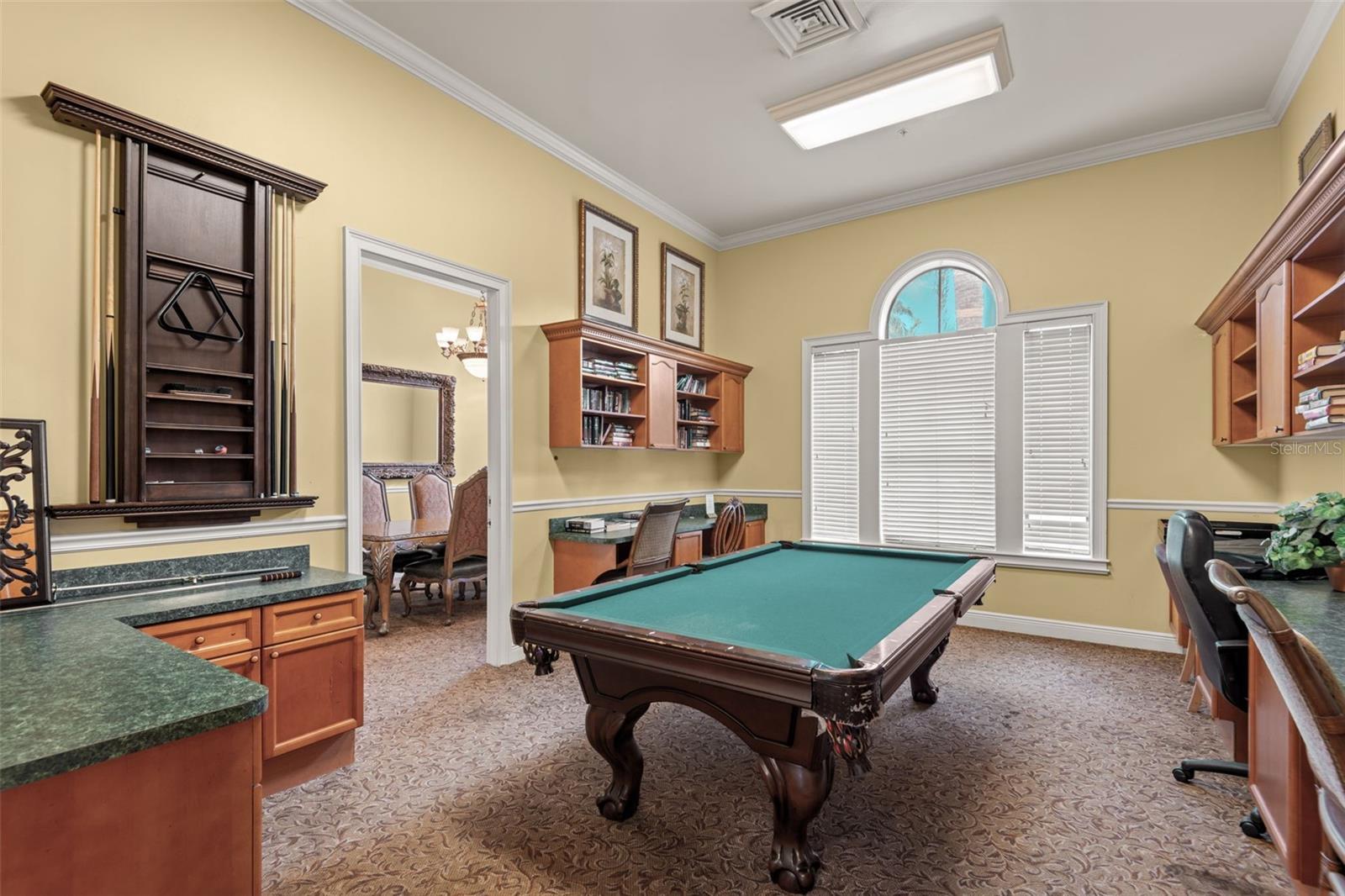 Billiards room at community center.