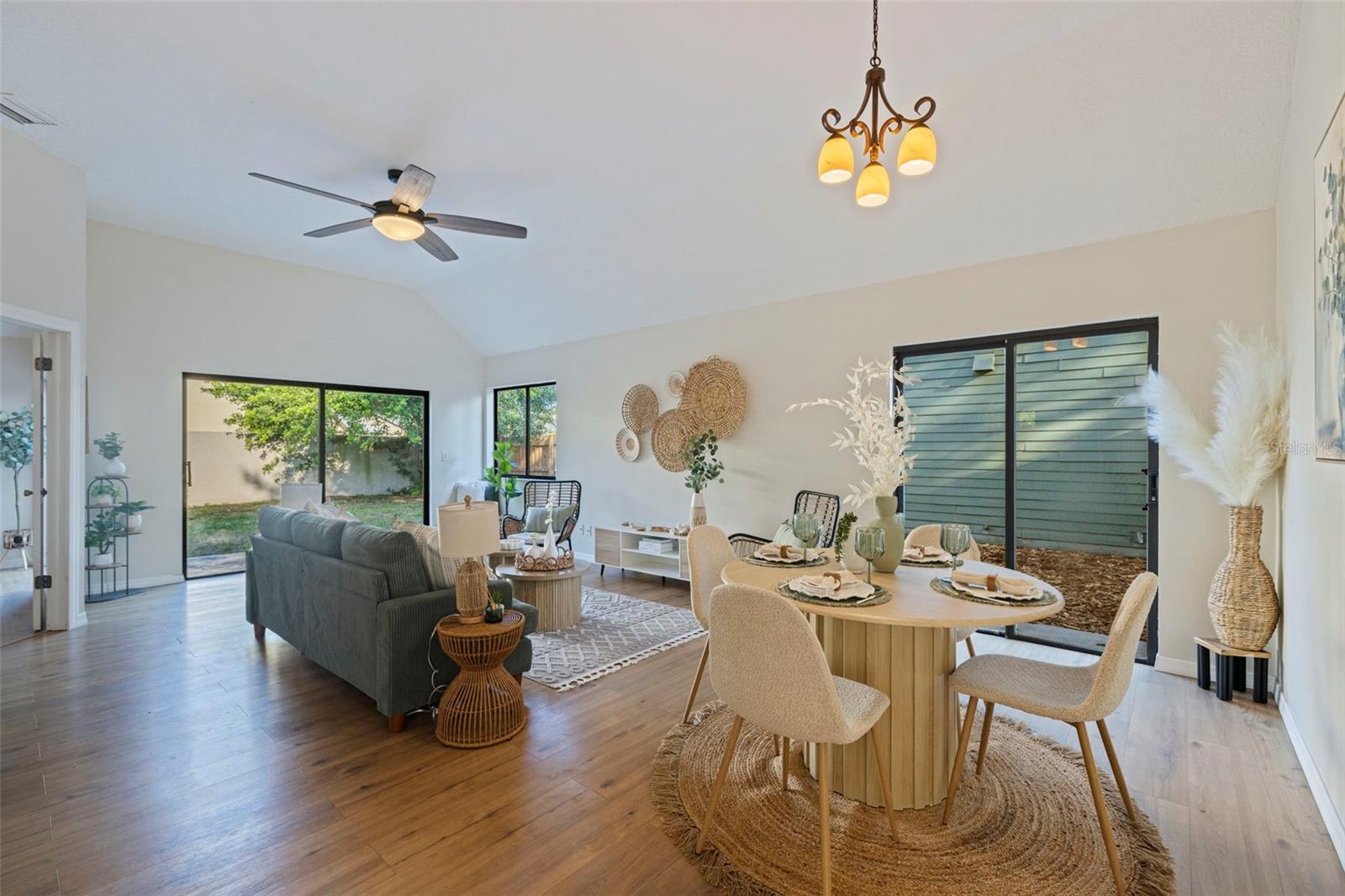 Beautiful open living & dining area
