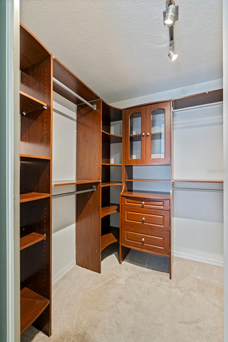 Walk in primary closet