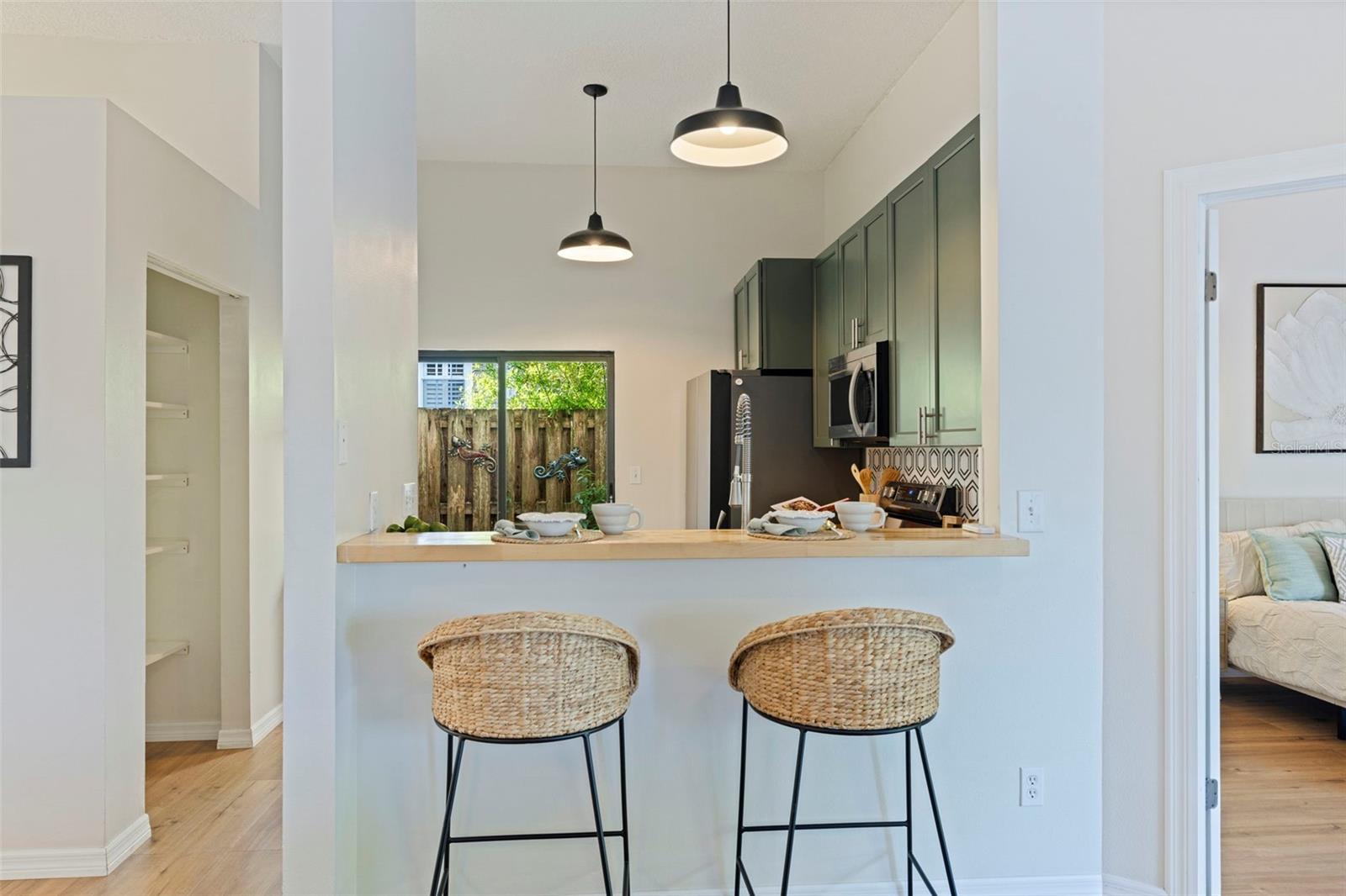 Counter seating for easy living and conversation