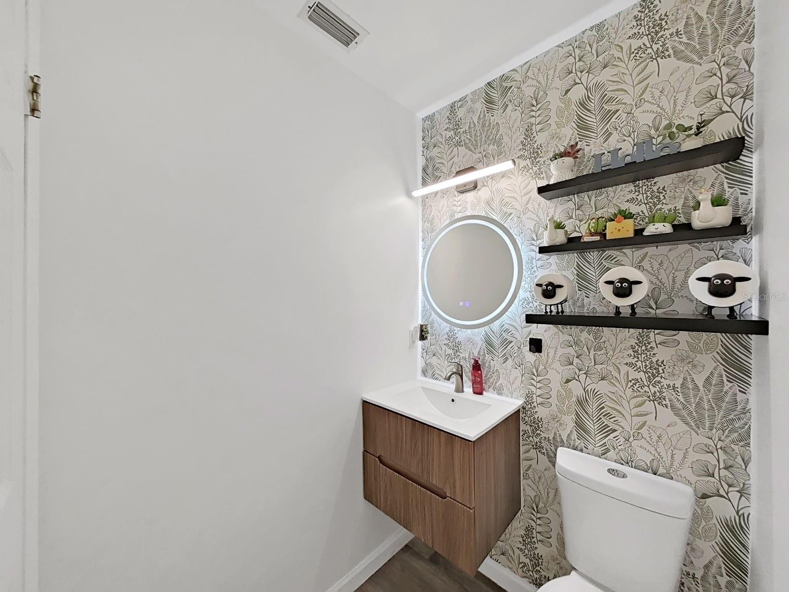 updated half bath