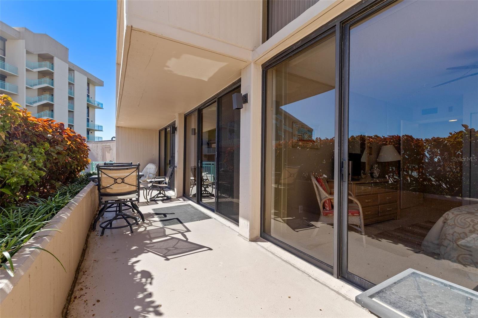 View from Guest Br to Living Room and Master Br windows - all with access to this balcony / patio or terrace