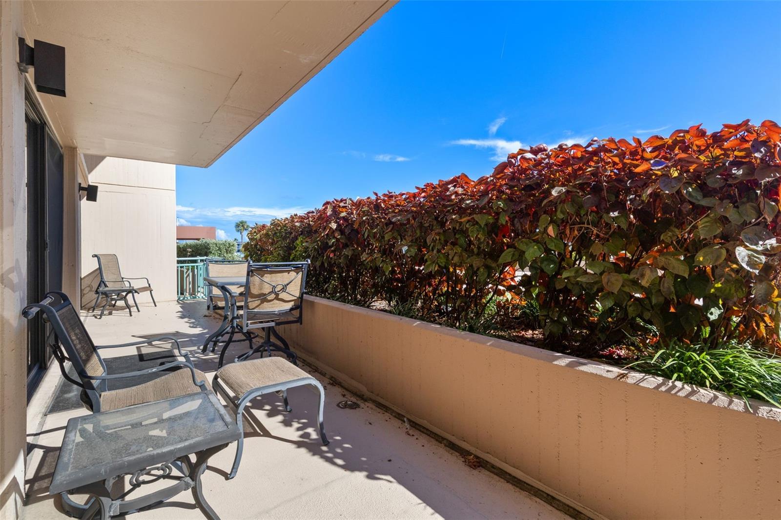 Your PRIVATE Terrace spans BOTH Bedrooms AND the Living Room - 35' long PLUS