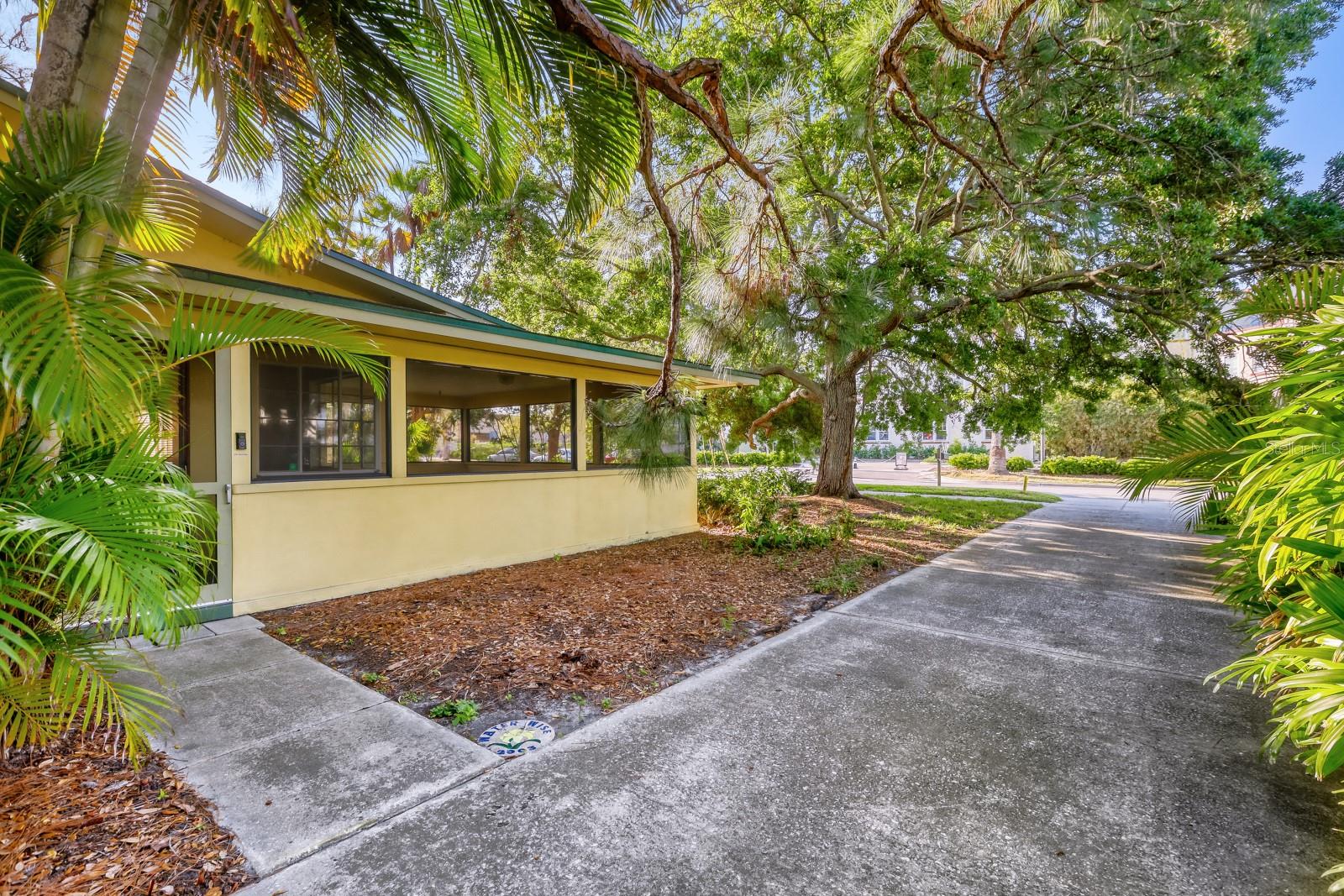 Side view of the home