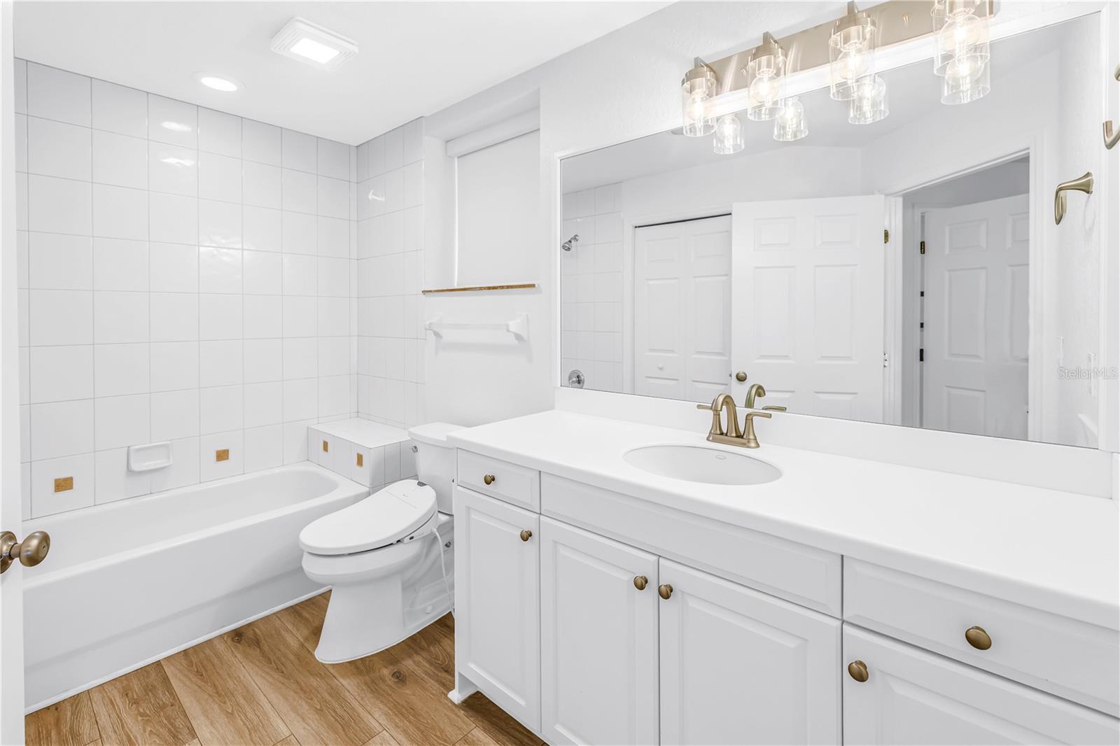 Second Bathroom, New Fixtures w/ Tub