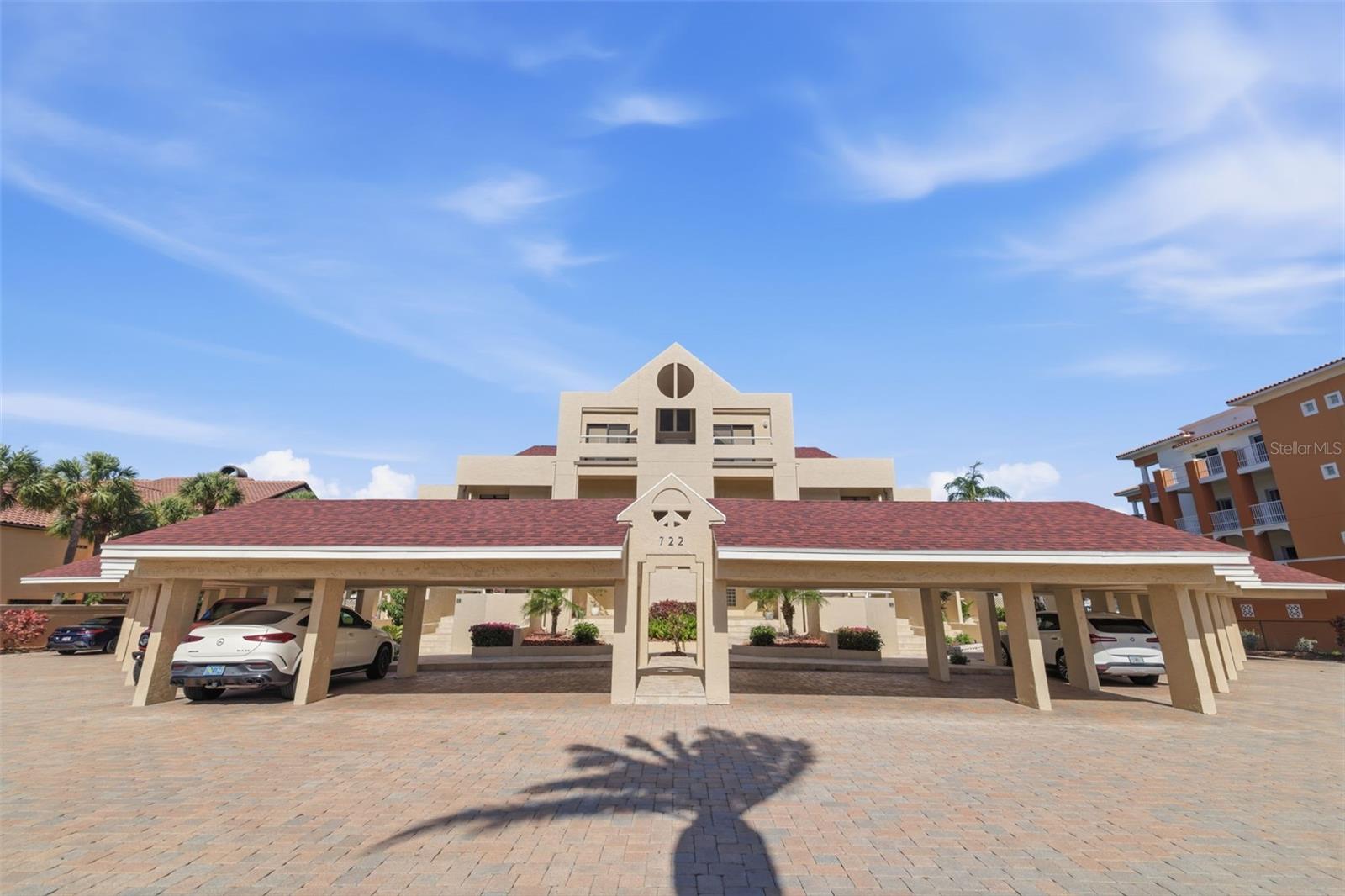 Two oversized parking spots with easy access.