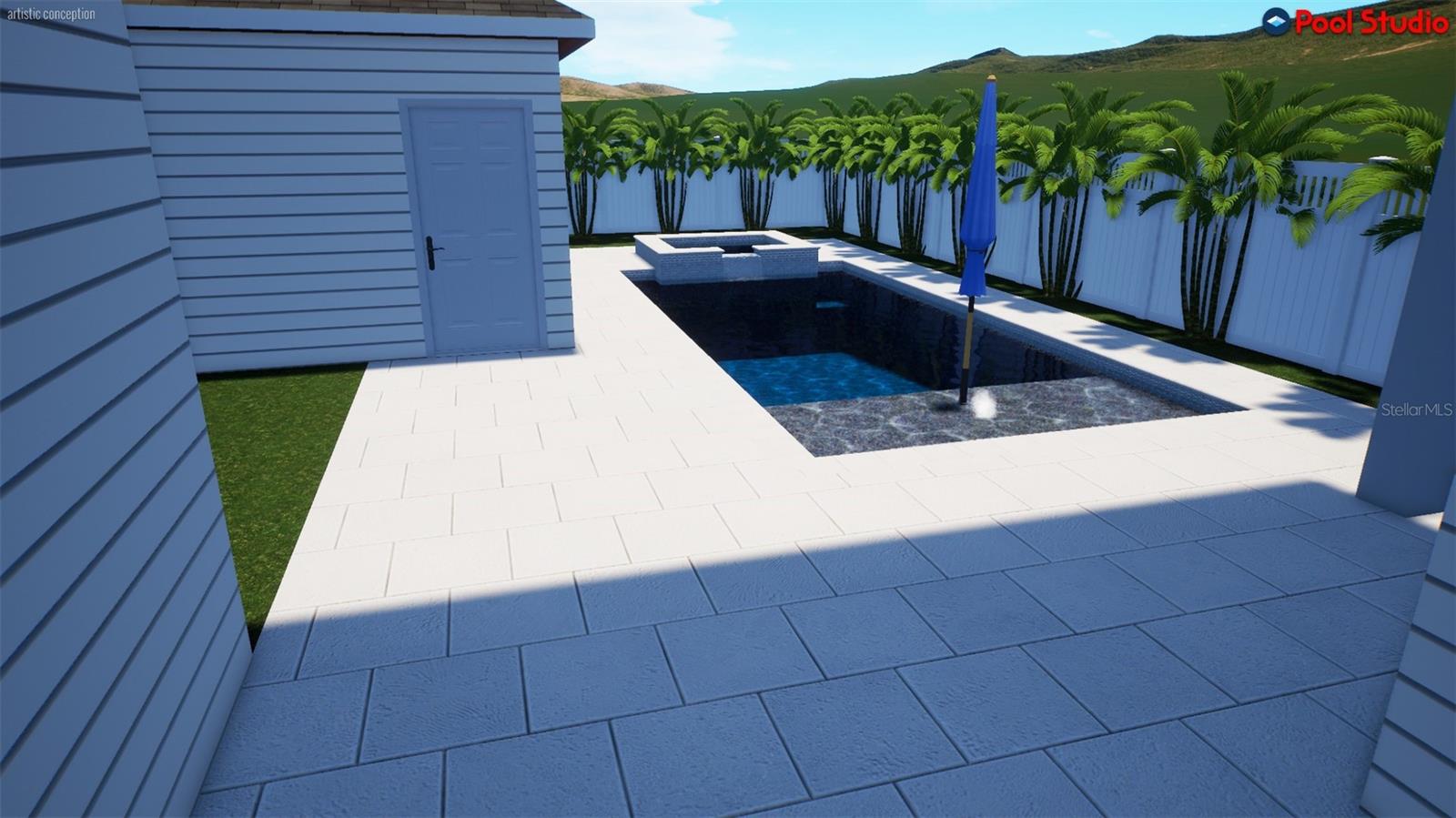 Room for a pool in two different locations