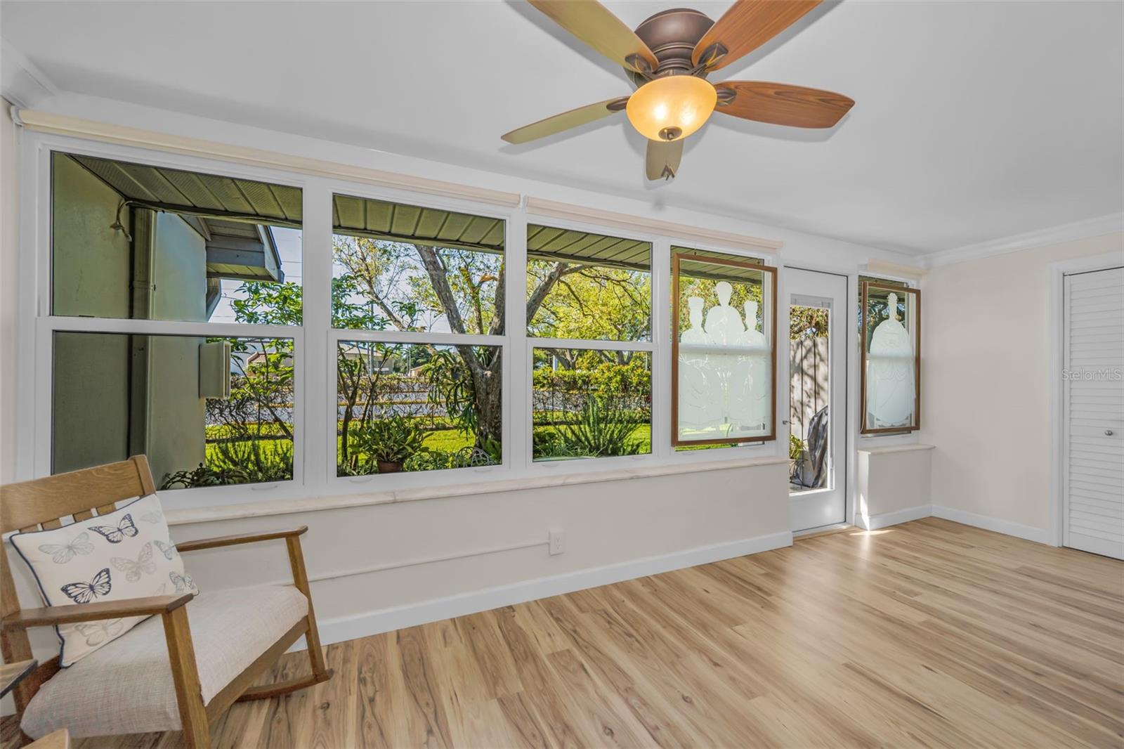 Enclosed back porch.