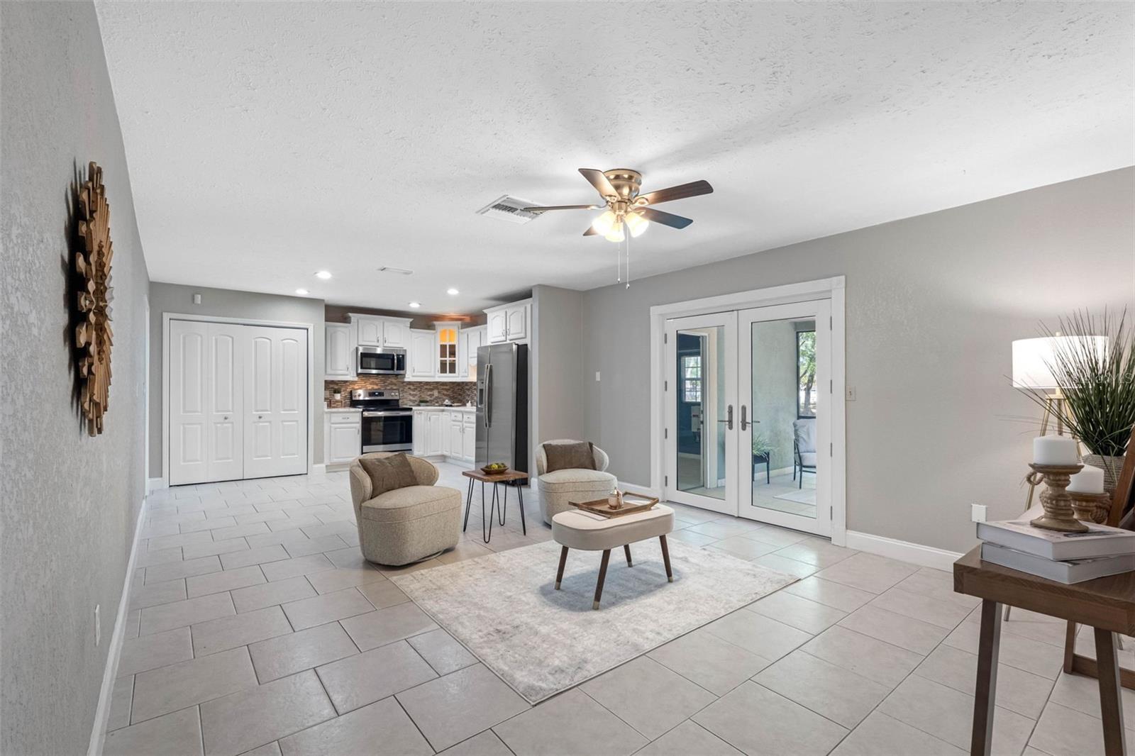 Kitchen and Family room