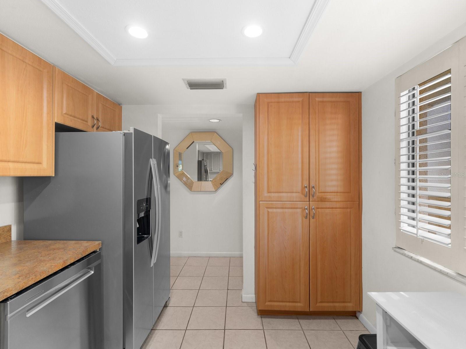 Kitchen with pantry closet