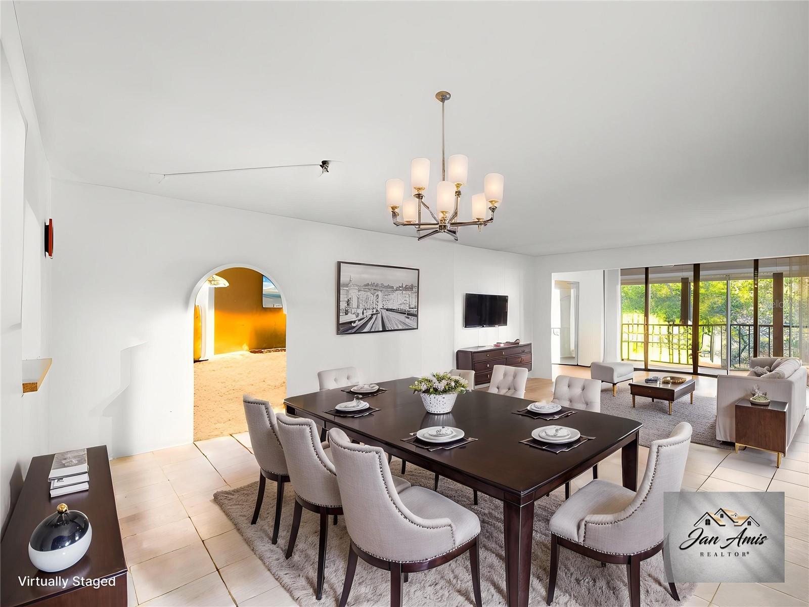 Staged Dining Living Rooms