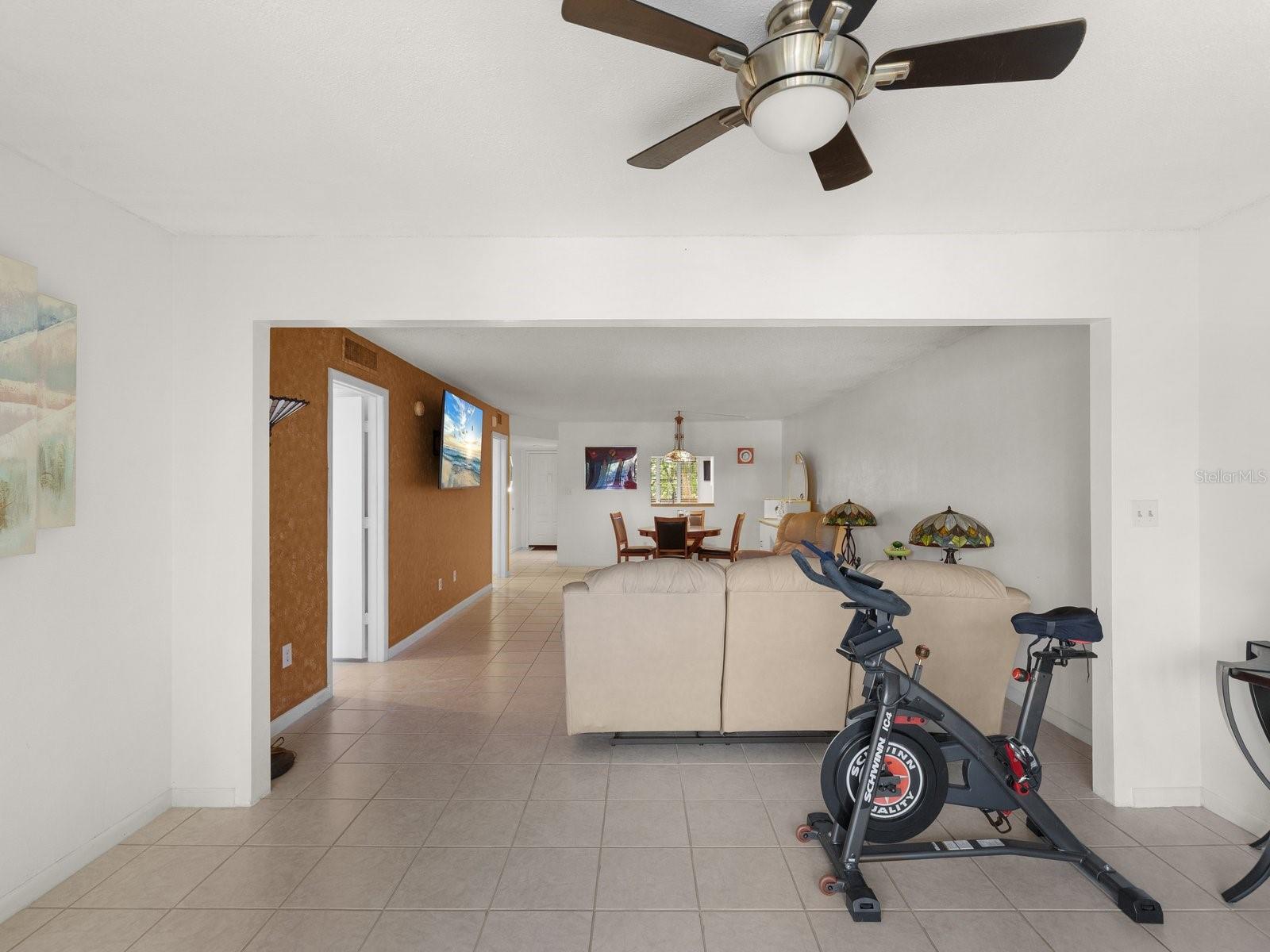 View from patio to front