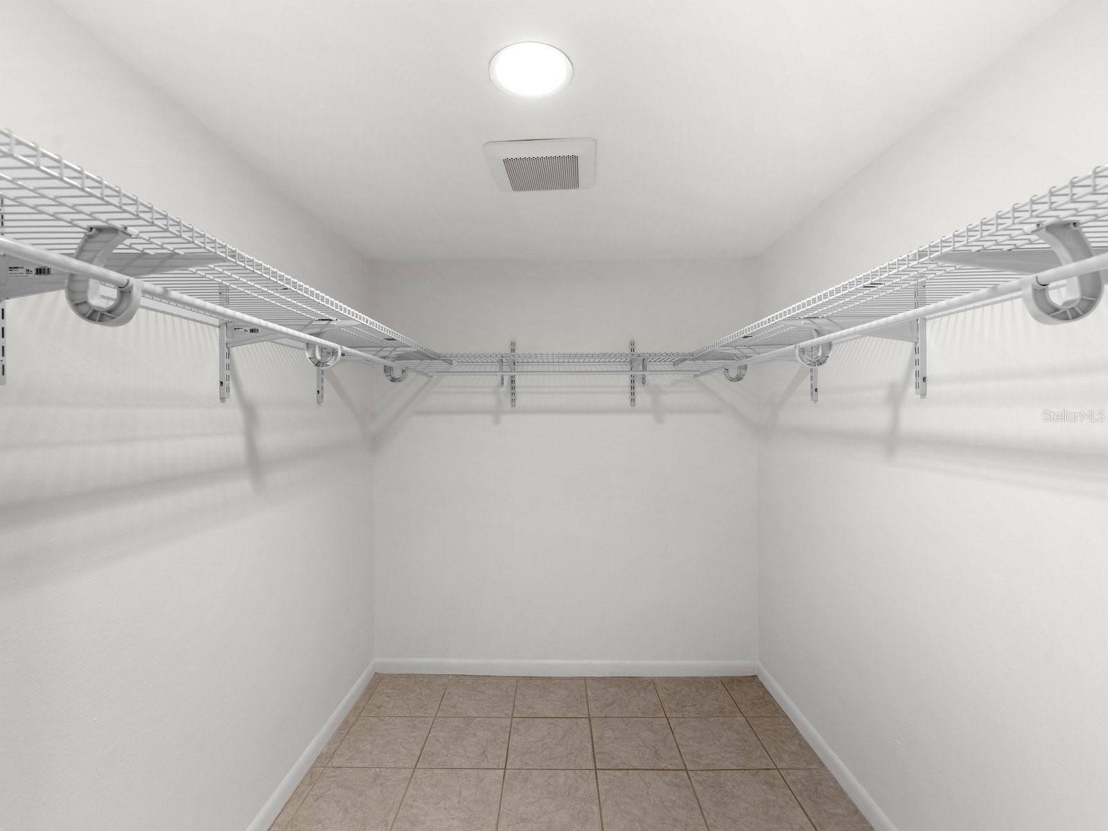 Large walk in closet