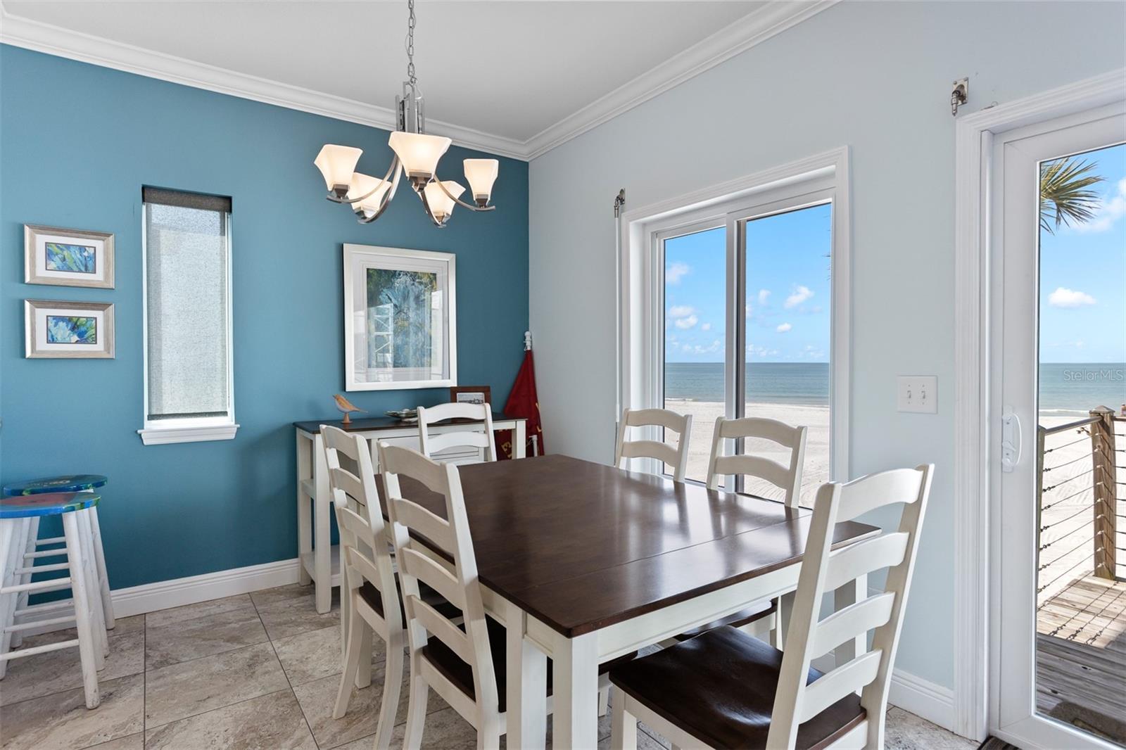 Dining room open to kitchen & living room