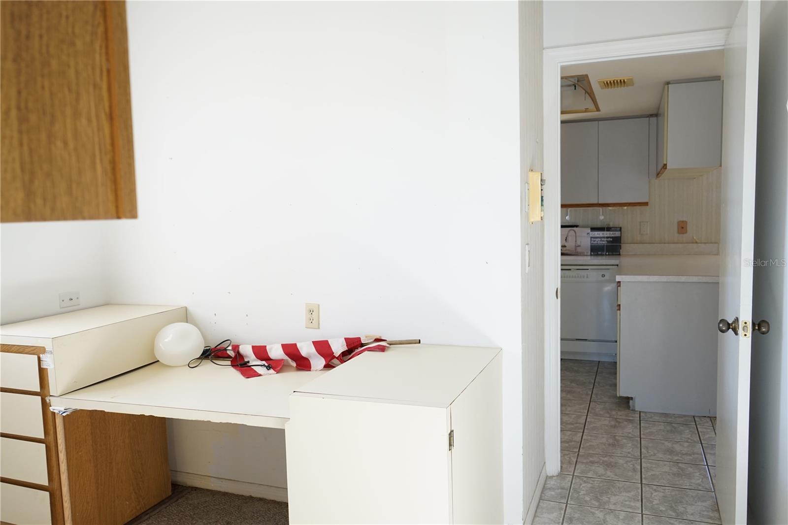 walk thru from kitchen to garage