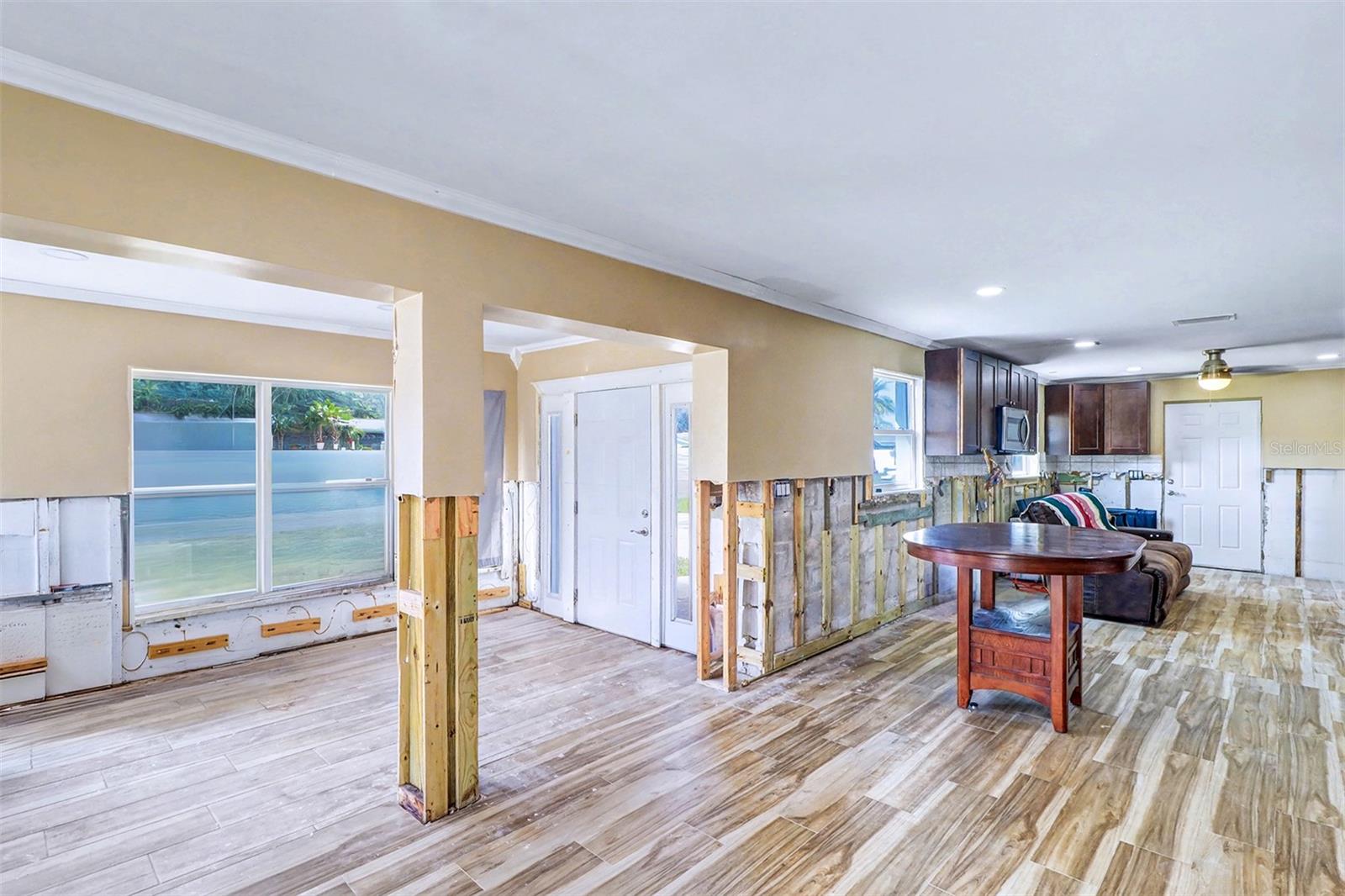 Walking in the home is very open and the LR, kitchen and dining room are open to each other