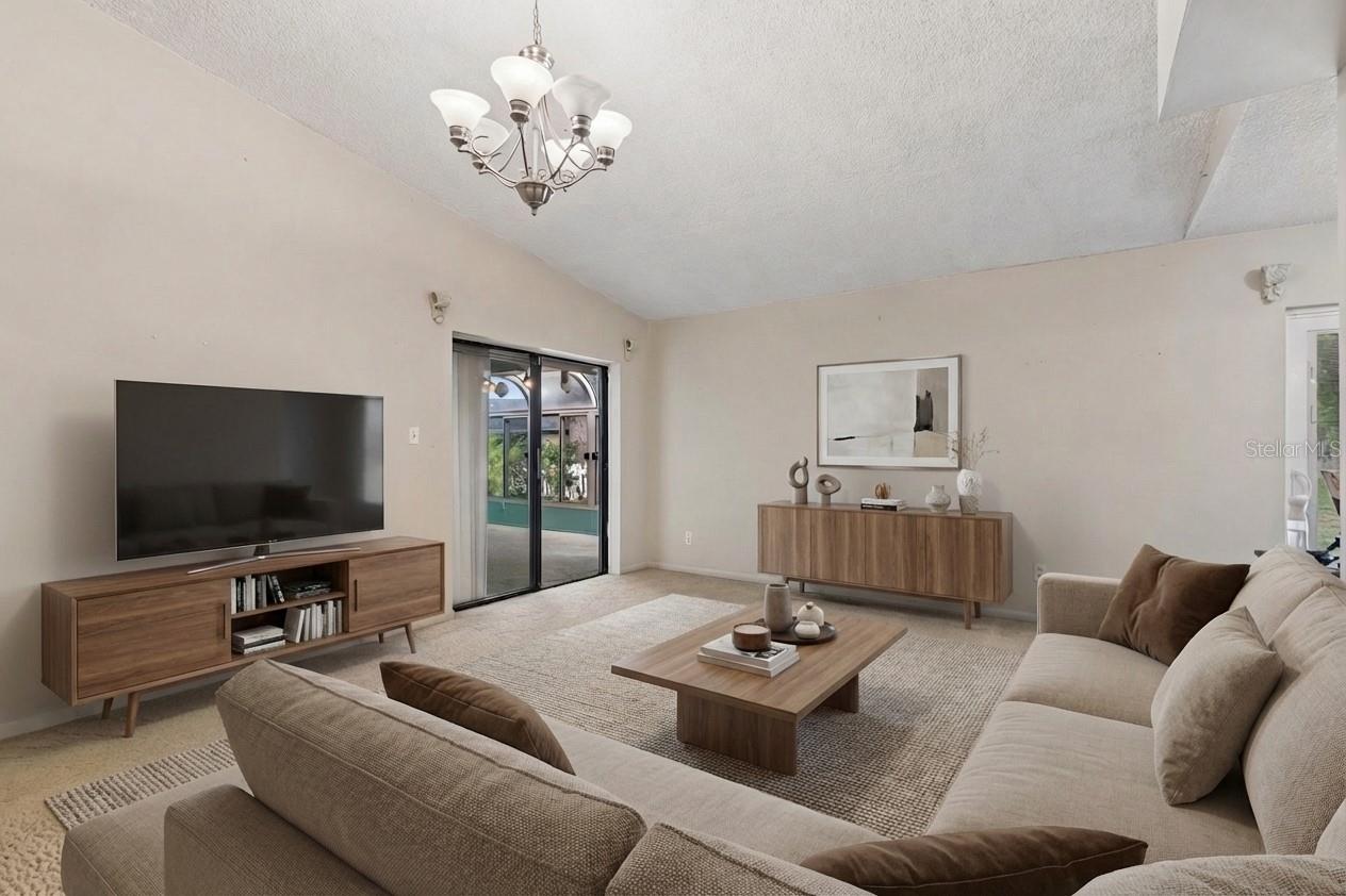 Staged "TV" room concept