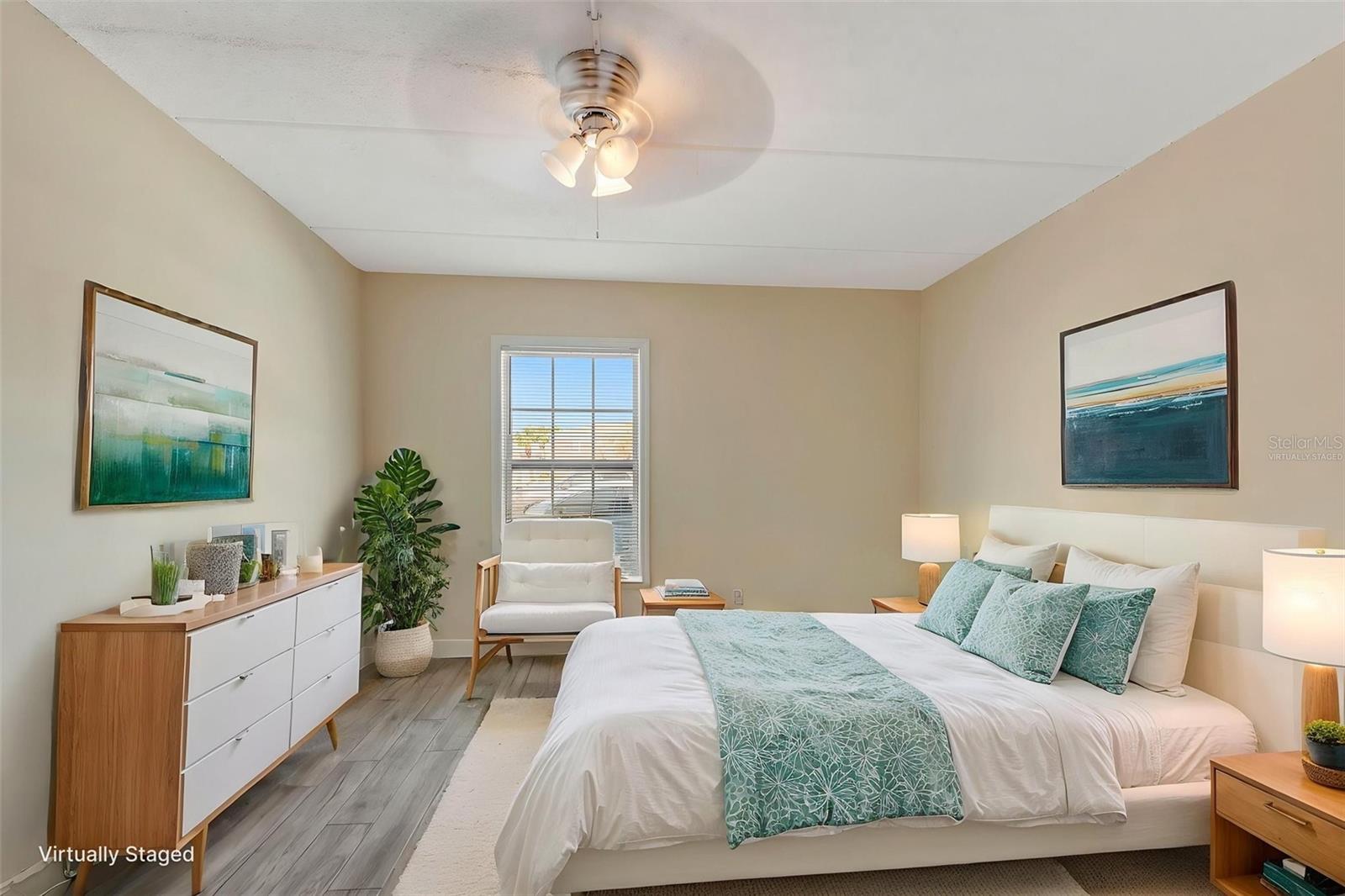 Virtually Staged Primary Bedroom