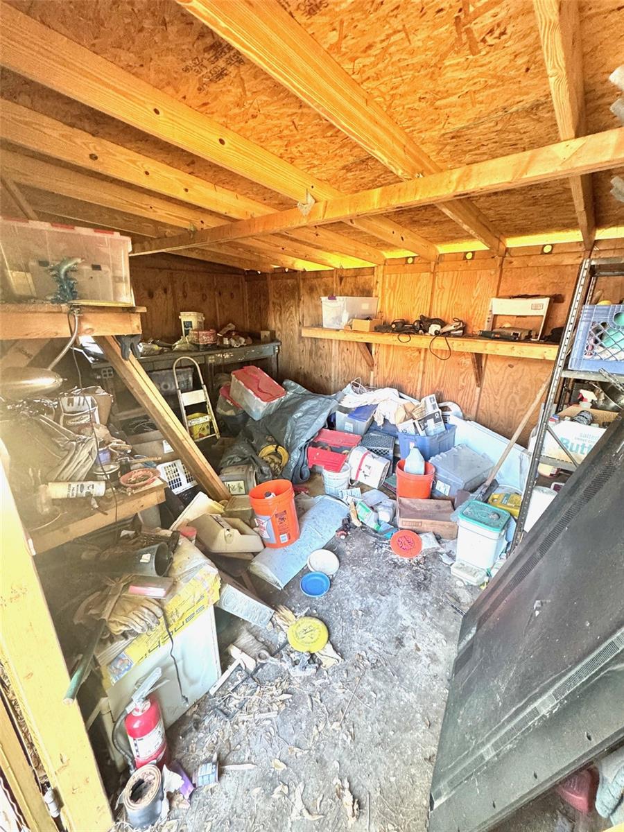 Shed interior