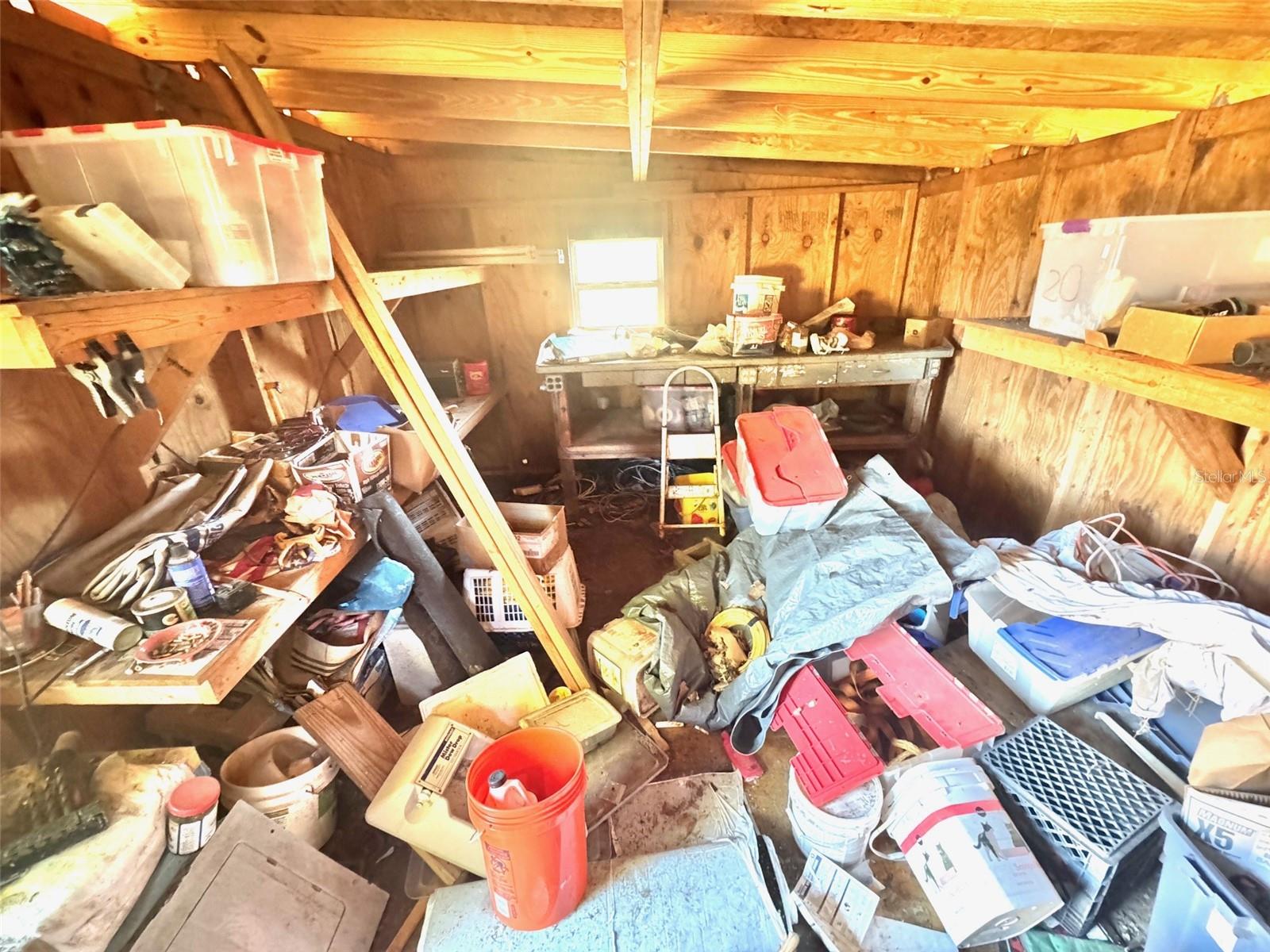 Shed interior