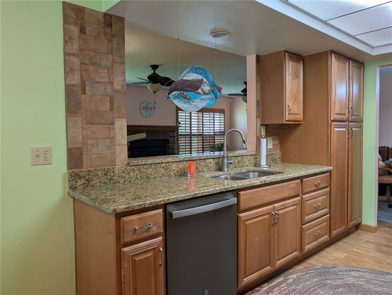 2nd pantry is across from frig.  View into Florida room.