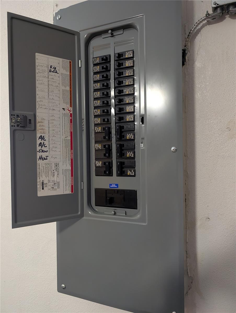 Updated Square D Electric panel installed 2018.