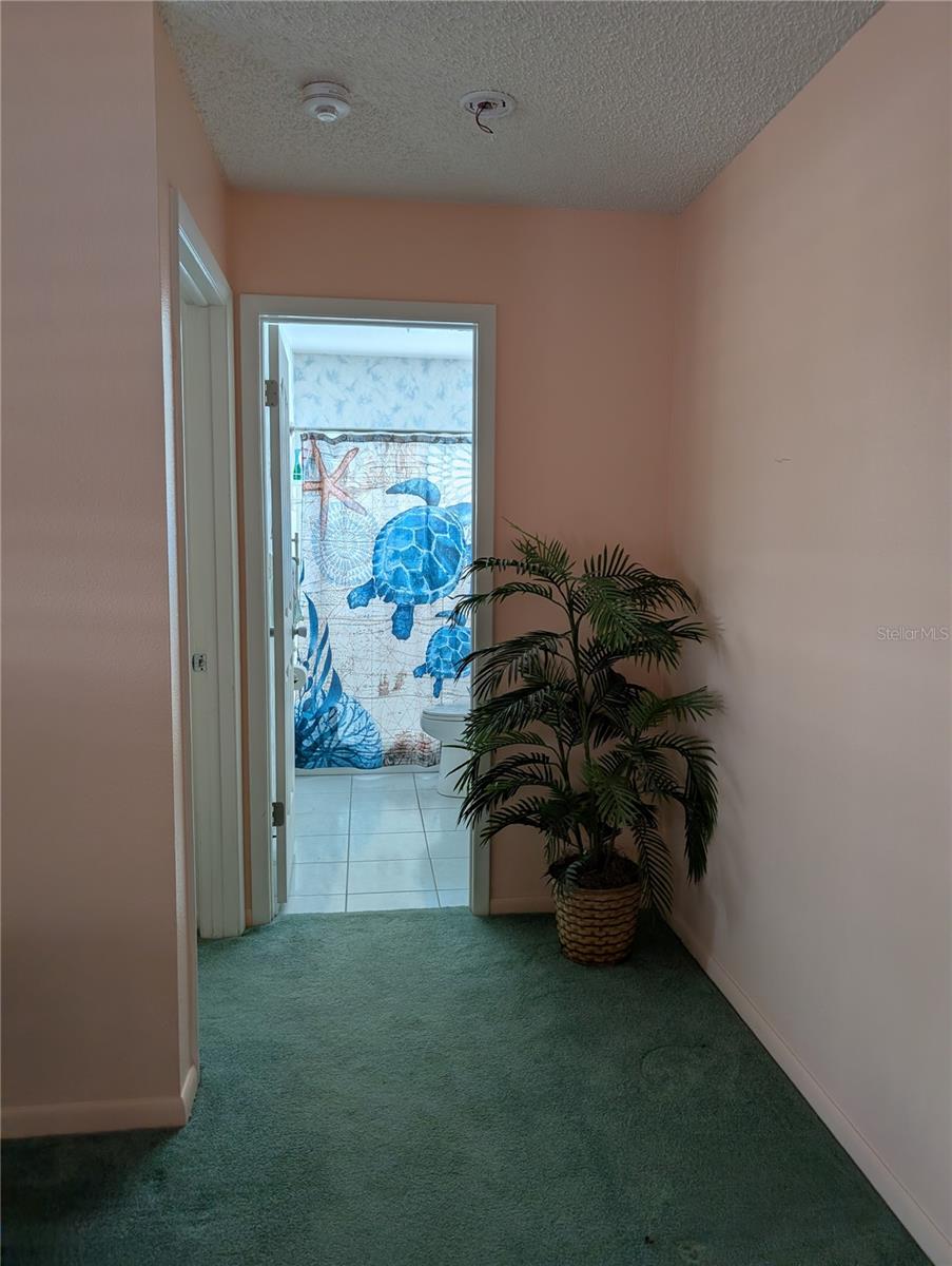 Guest bedroom is to left of main bath.  A private "suite" for friends and family.