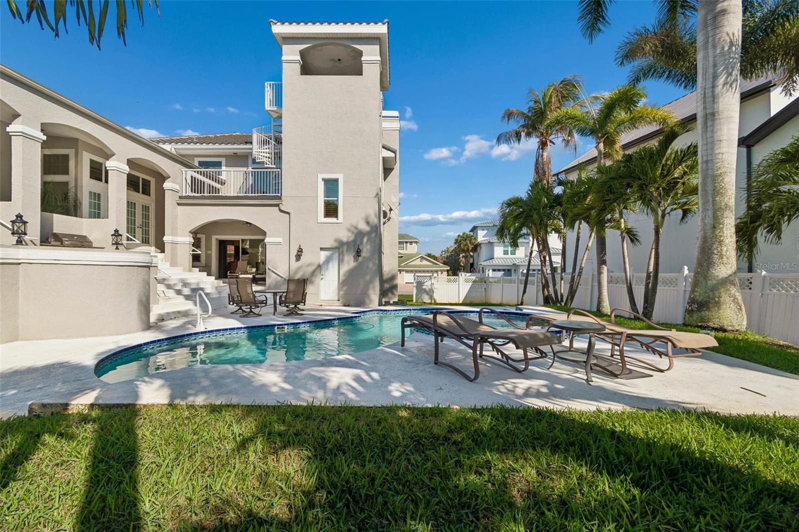 Pool and Observation Tower facing East