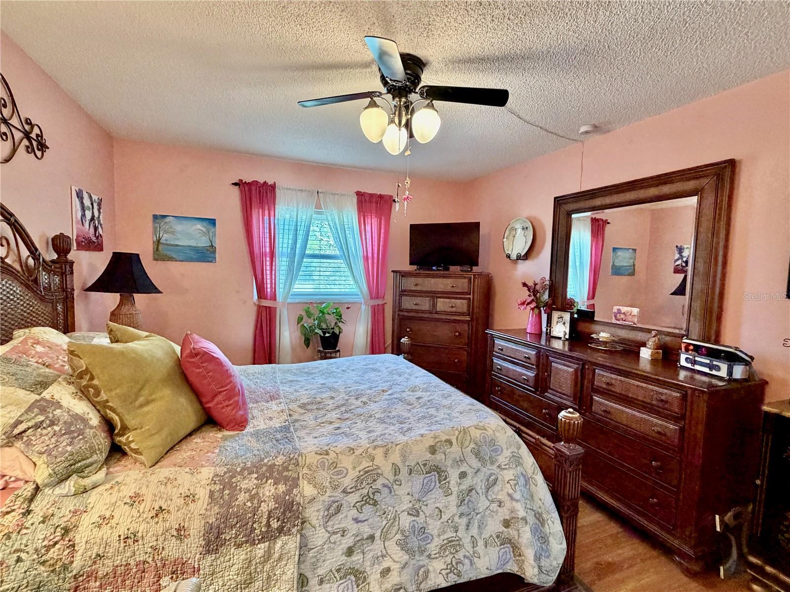 Primary bedroom with north facing window.