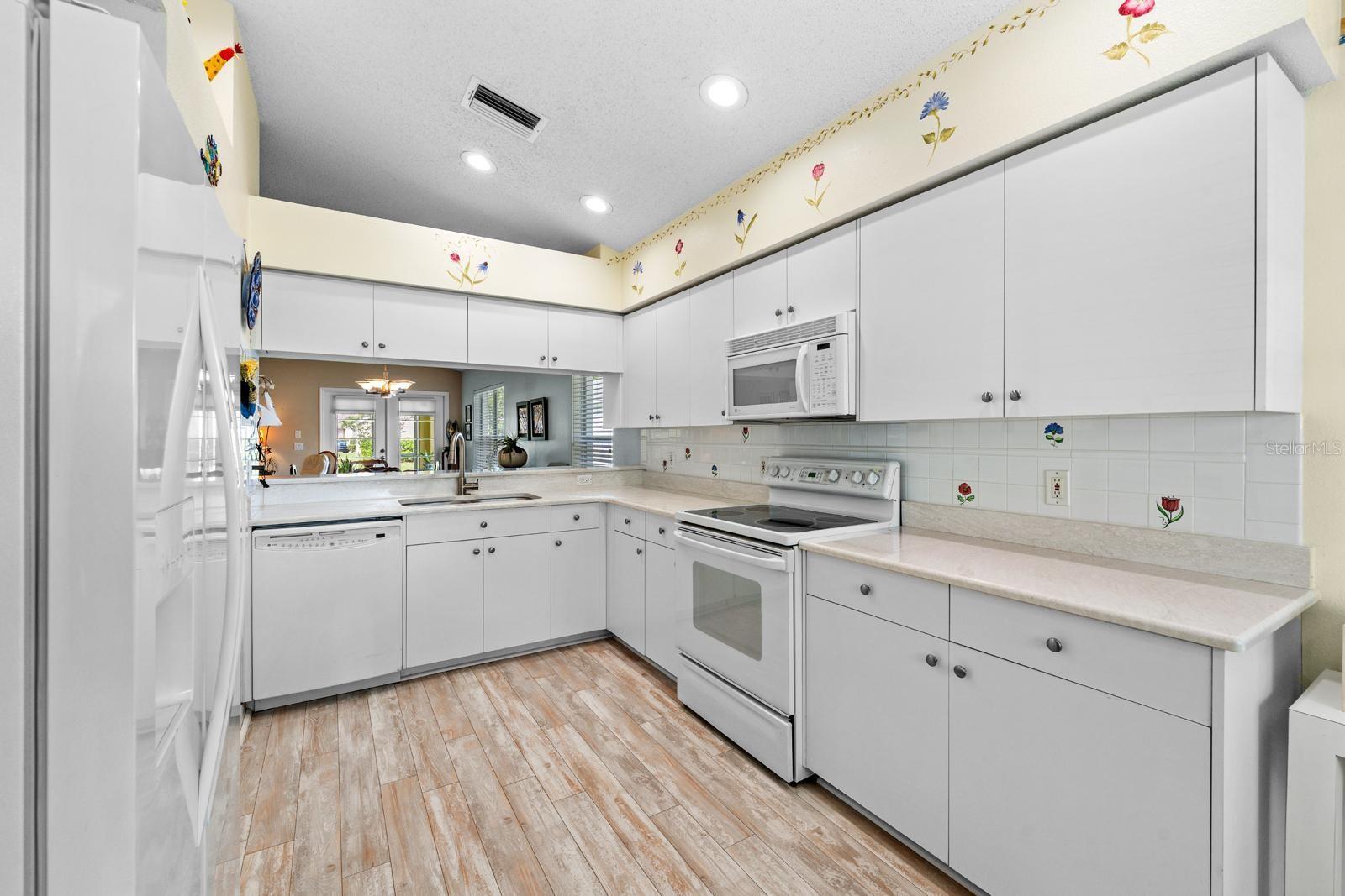 More than ample counter and cabinet space