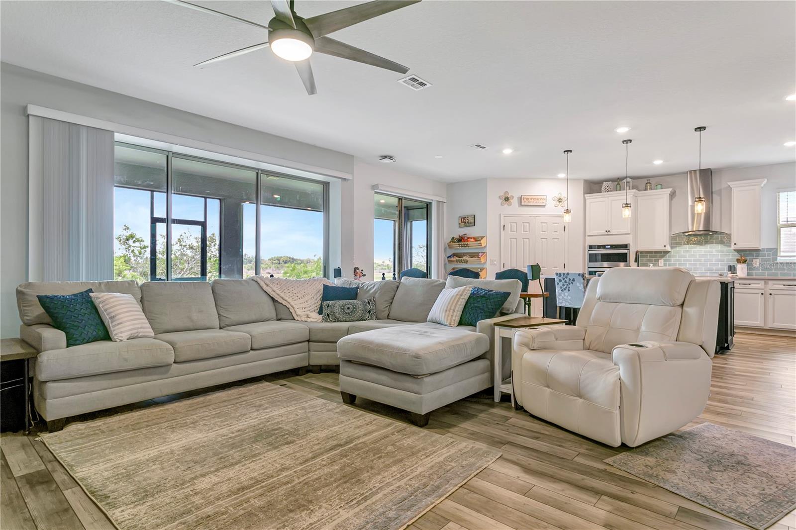 Great room with plenty of entertaining space.