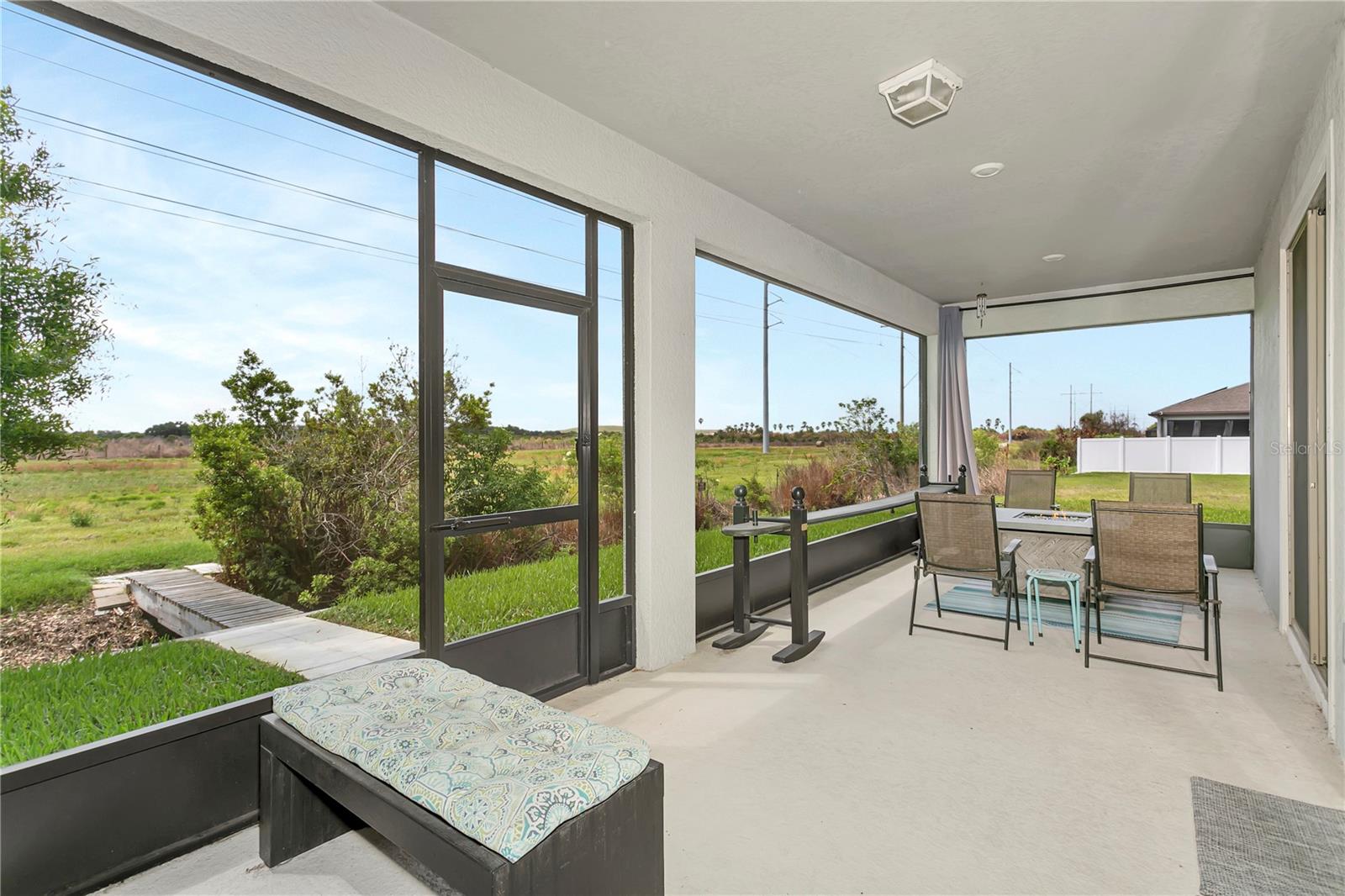 Large screened in lanai to soak in your preserve views!