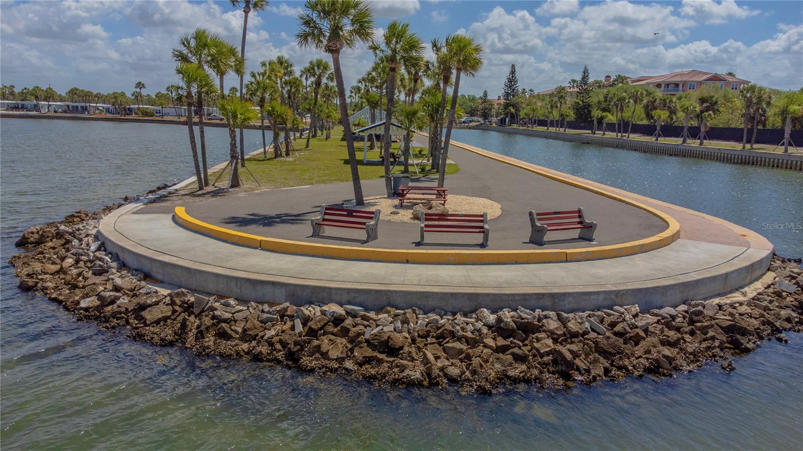 Community park overlooking Tampa bay.
