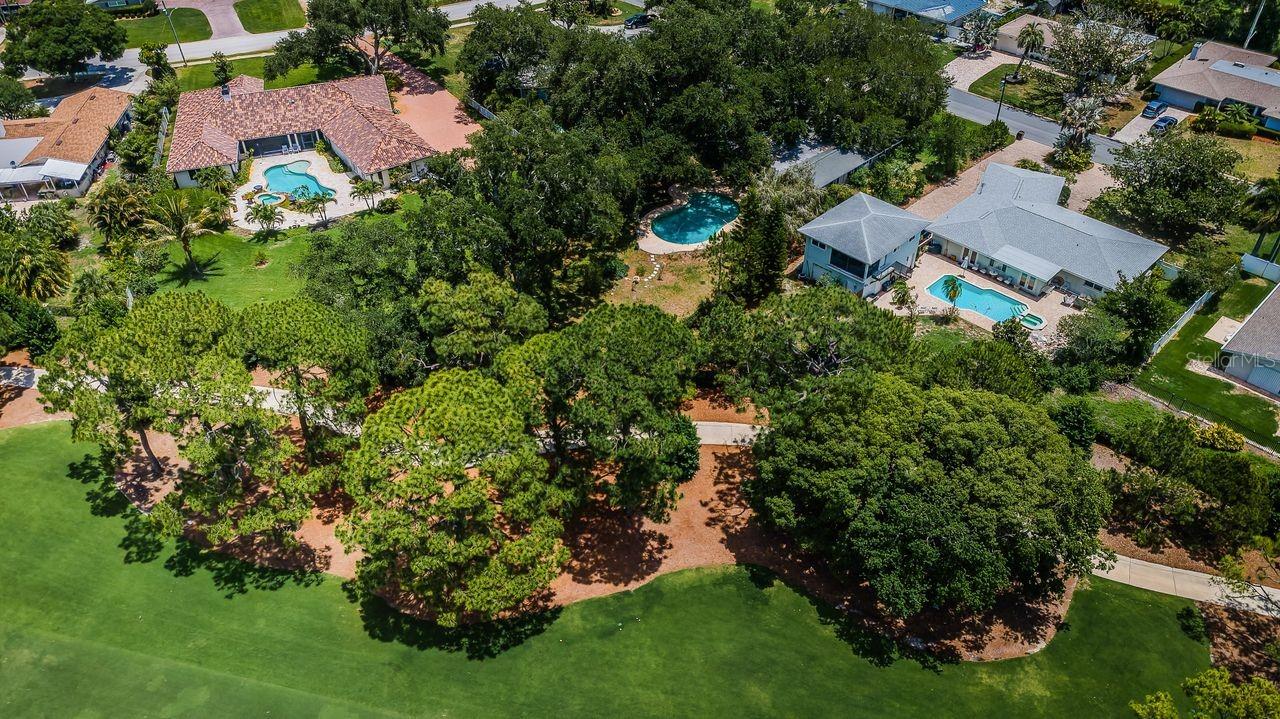 View of backyard and pool