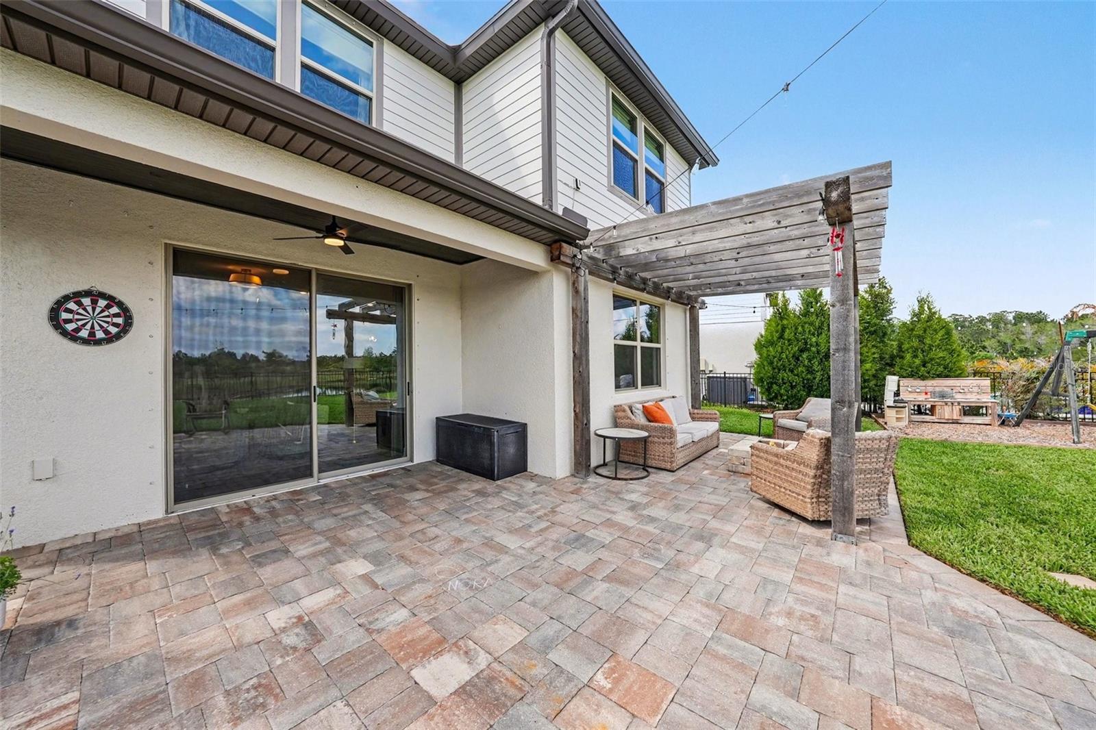 Expansive pavered lanai