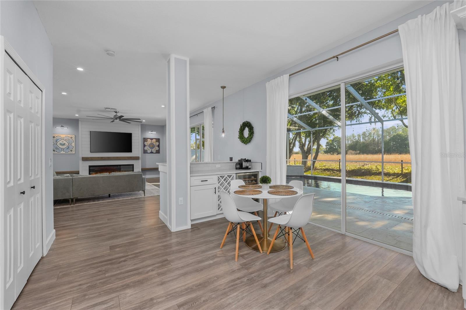 Kitchen and Family Room view