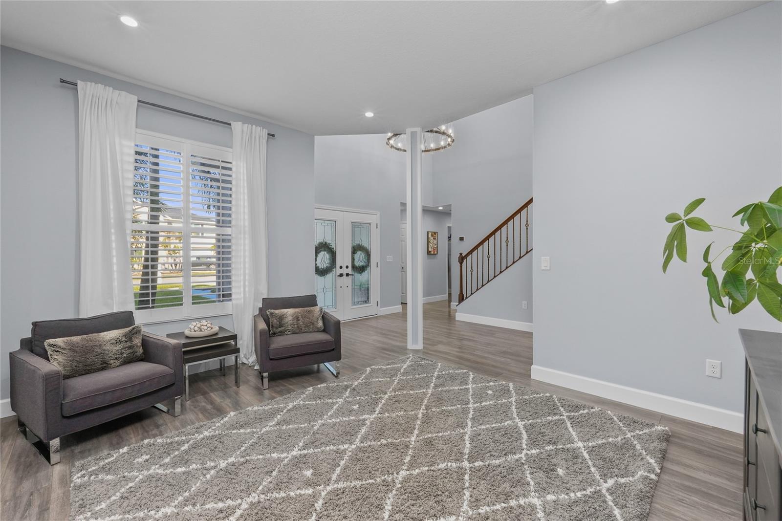 This home features the same flooring throughout the 1st floor for a cohesive flow