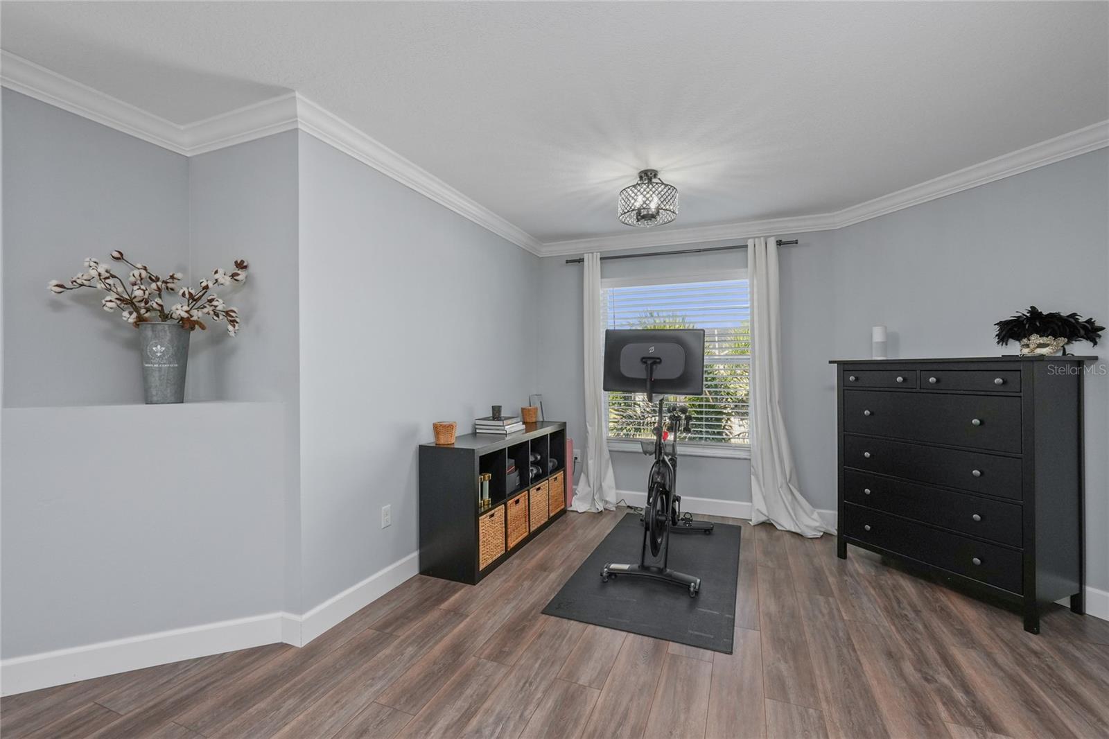 The Primary Bedroom has room for a fitness area