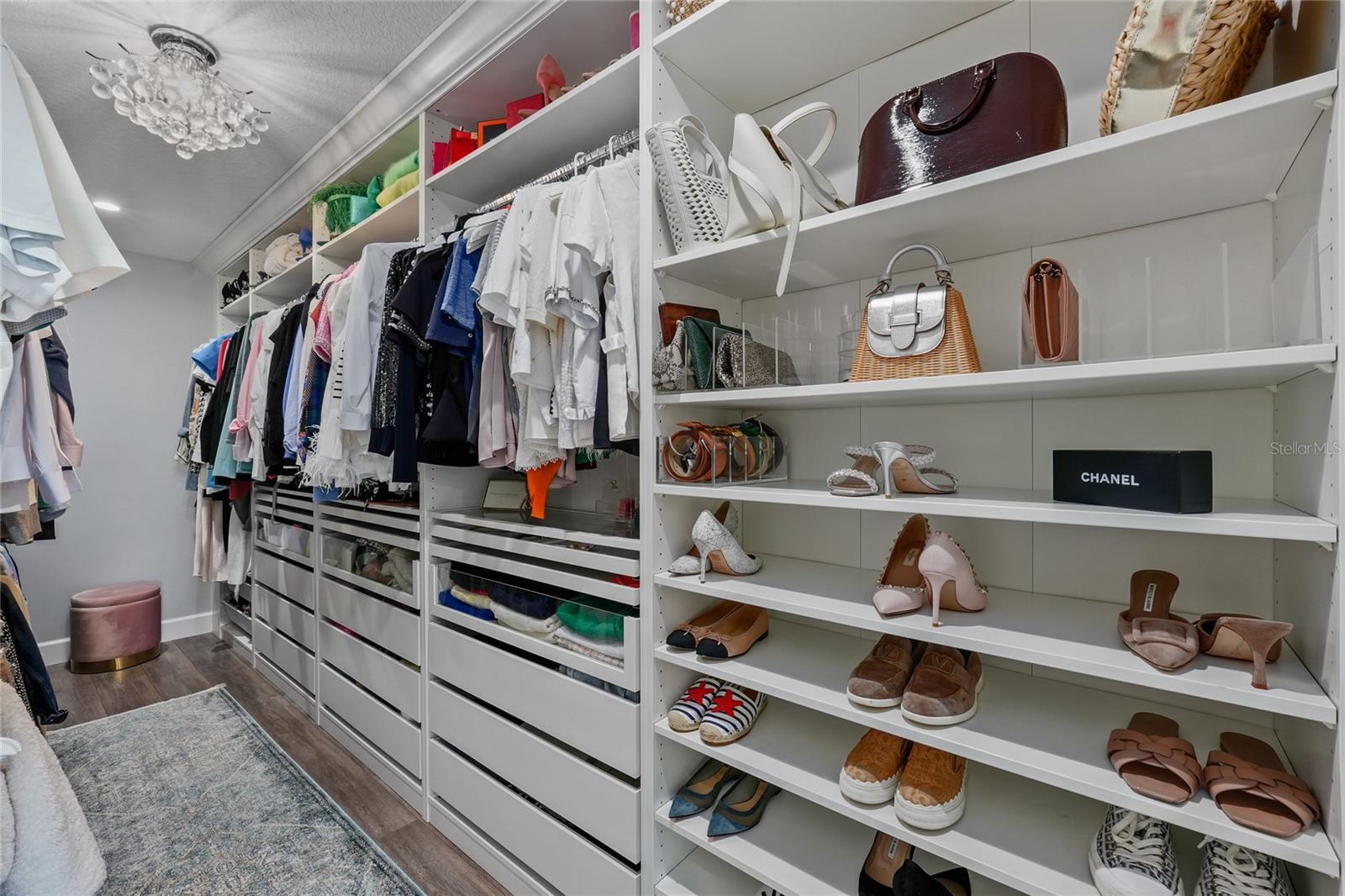 Primary Bedroom has this custom closet system