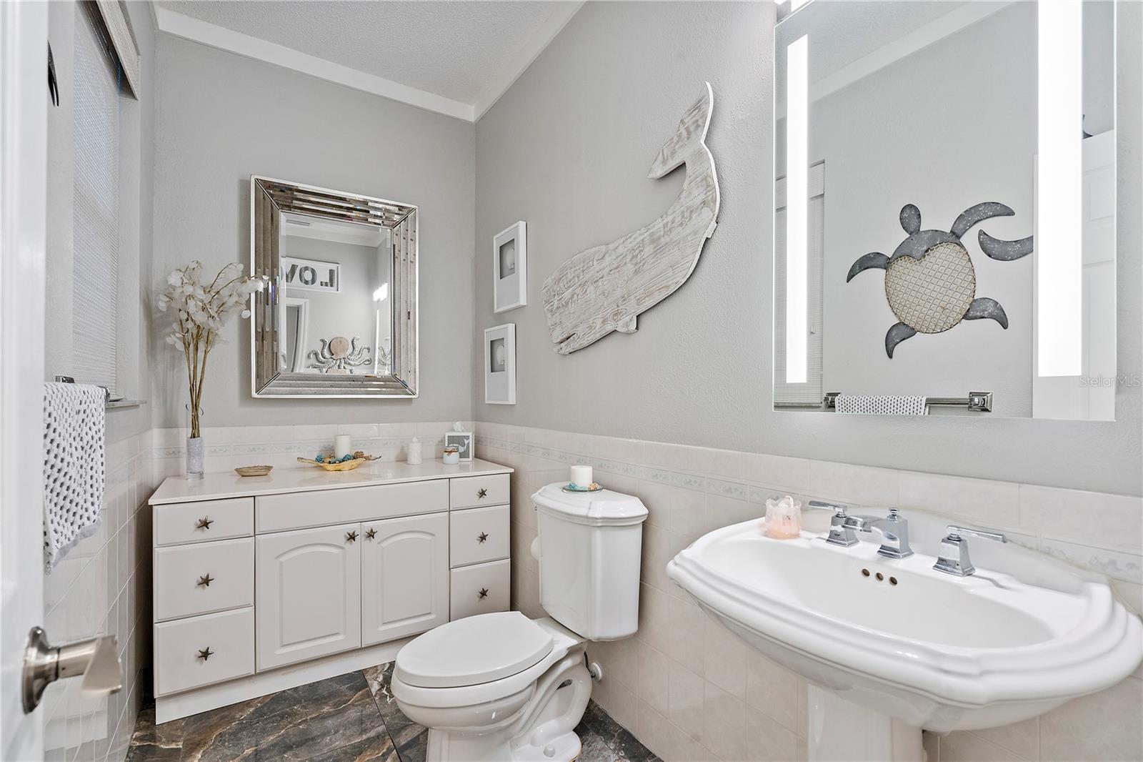 Guest half bath on first floor