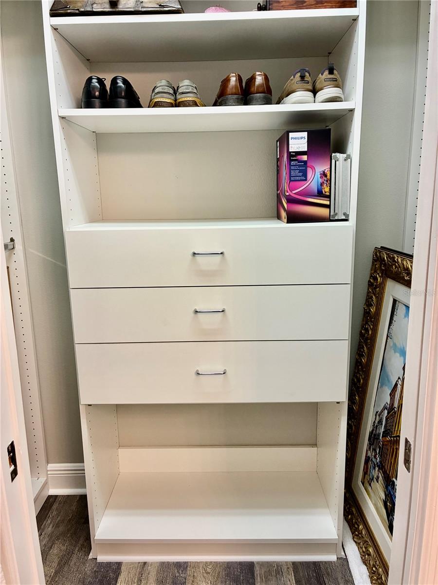 MB walk in closet with built in california closet system