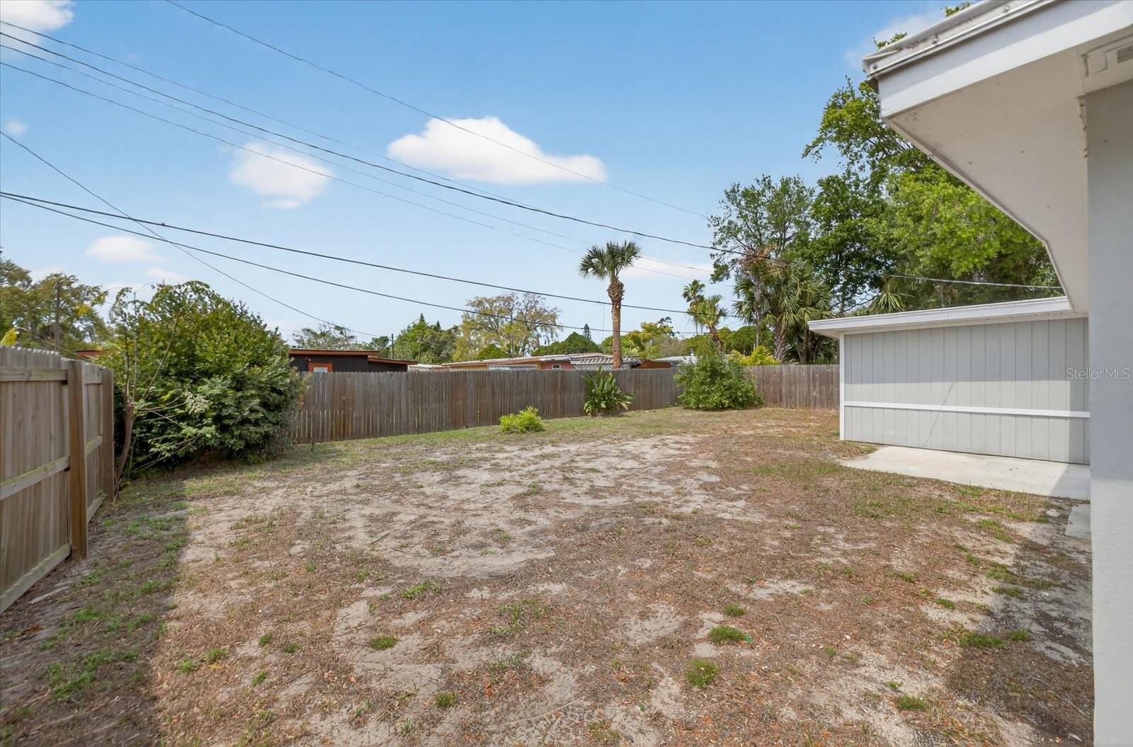Backyard looking west