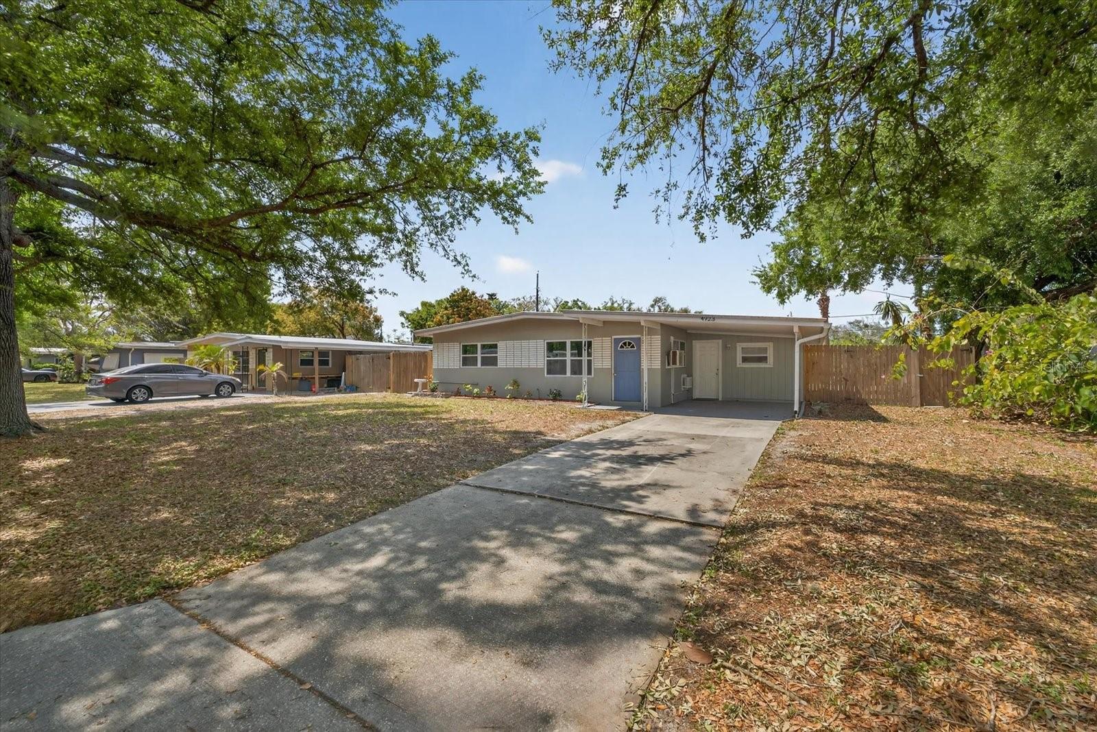 Front drive and yard