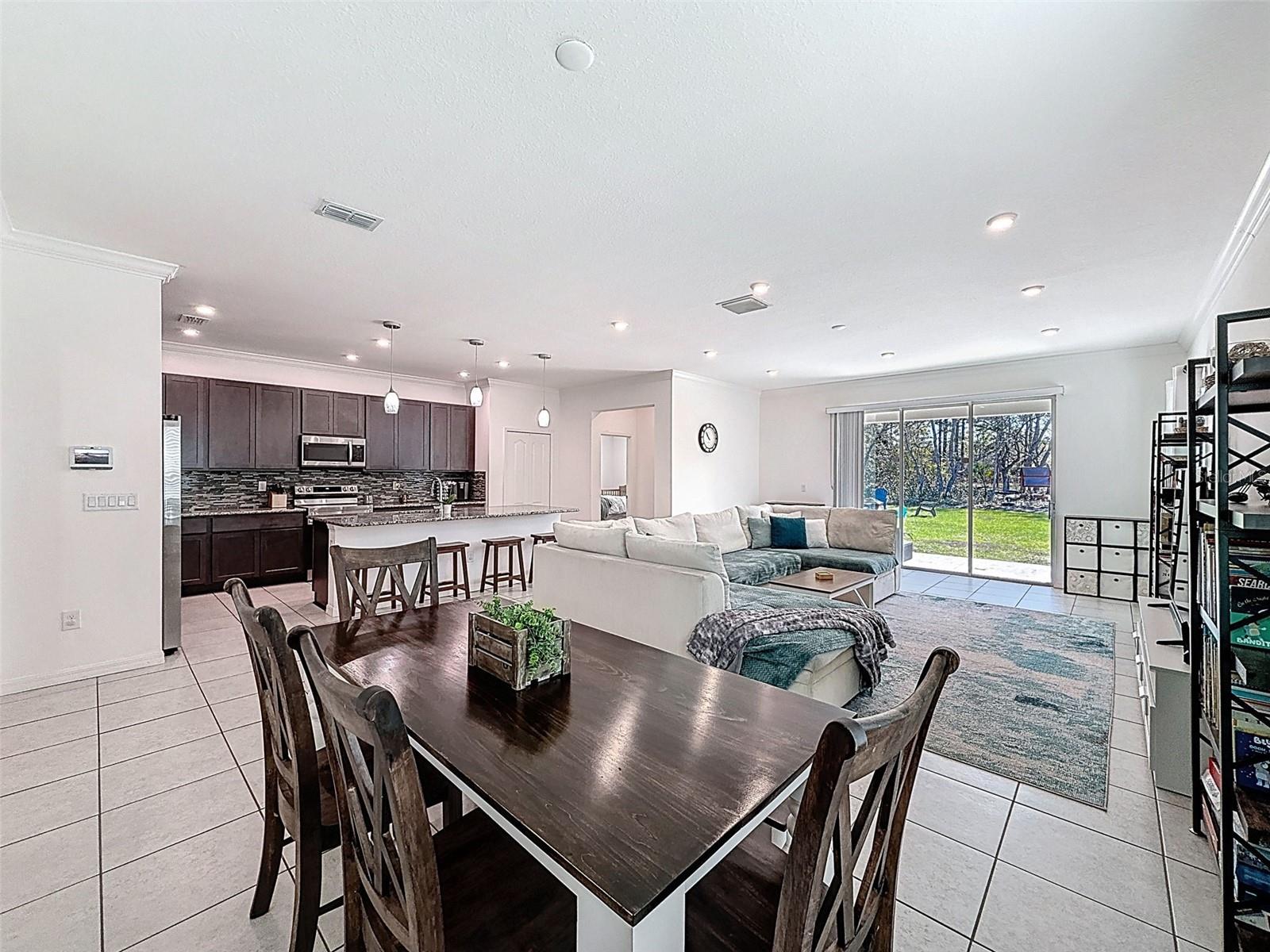 Seamless flow between kitchen and living areas
